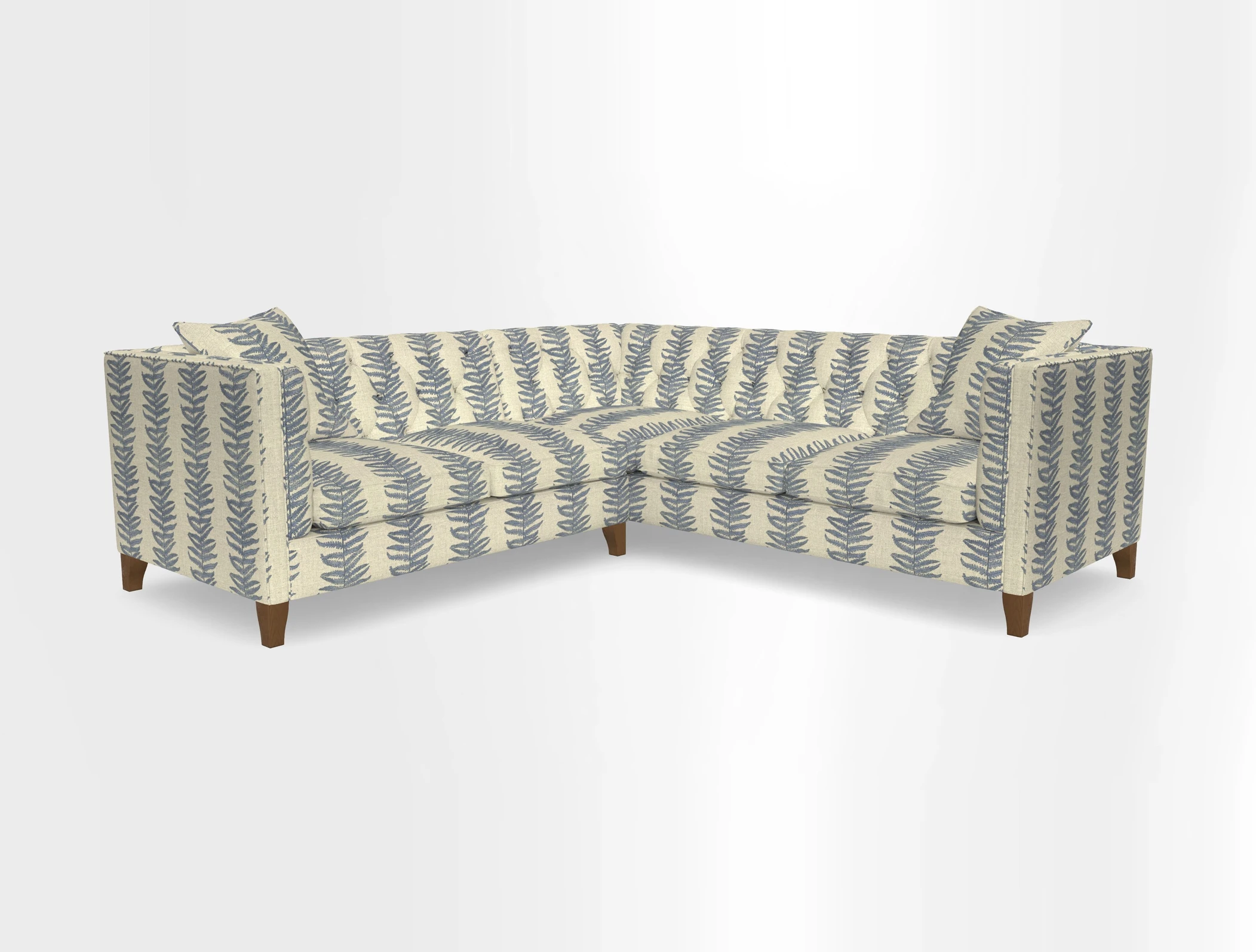 Haresfield Corner Sofa in Two Tone Plain Biscuit