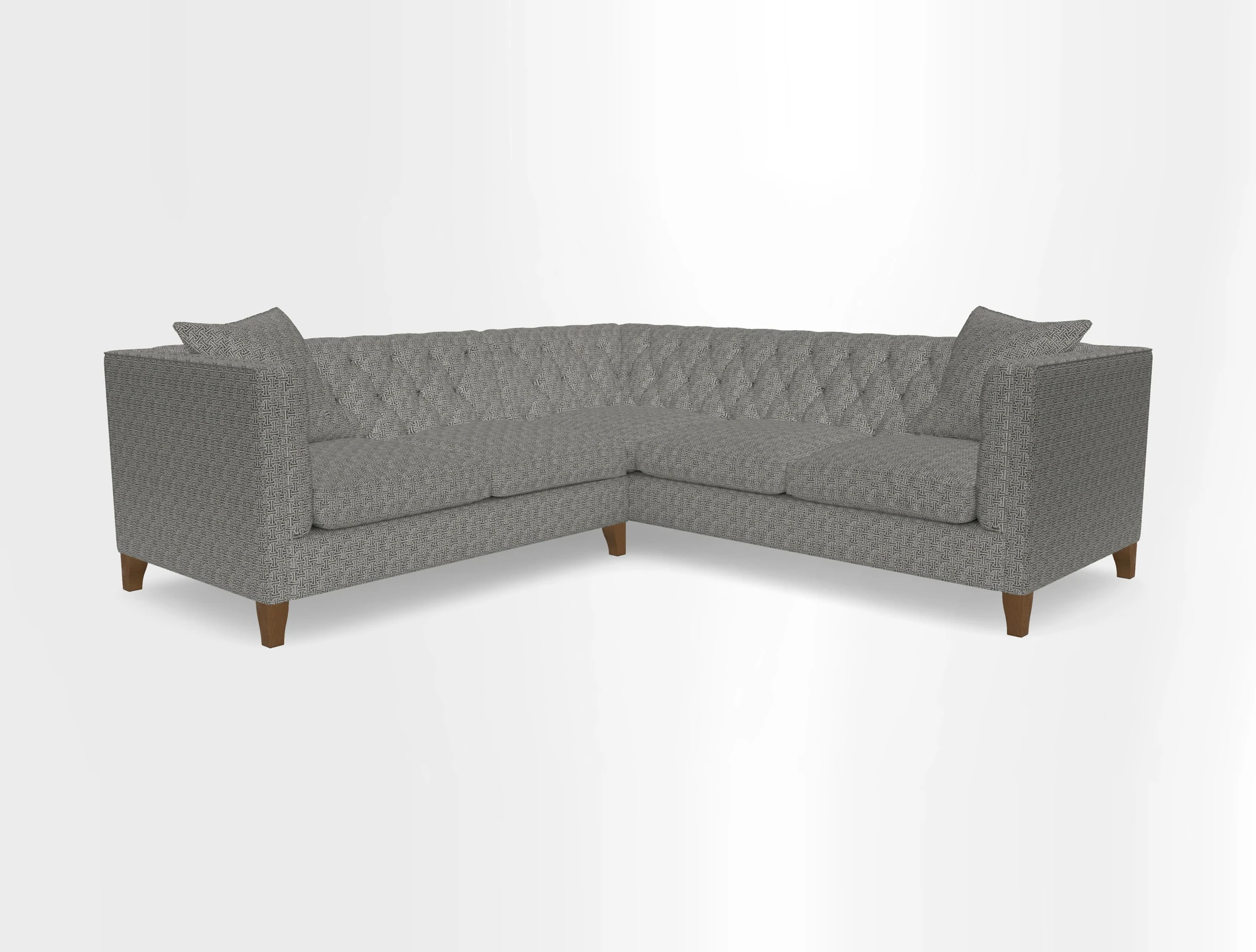 Haresfield Corner Sofa in Two Tone Plain Biscuit