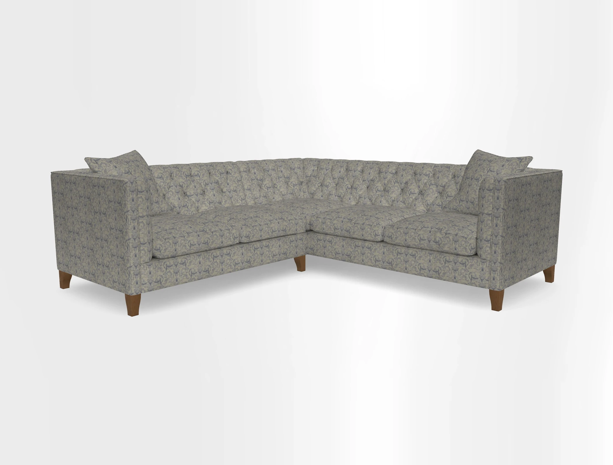 Haresfield Corner Sofa in Two Tone Plain Biscuit