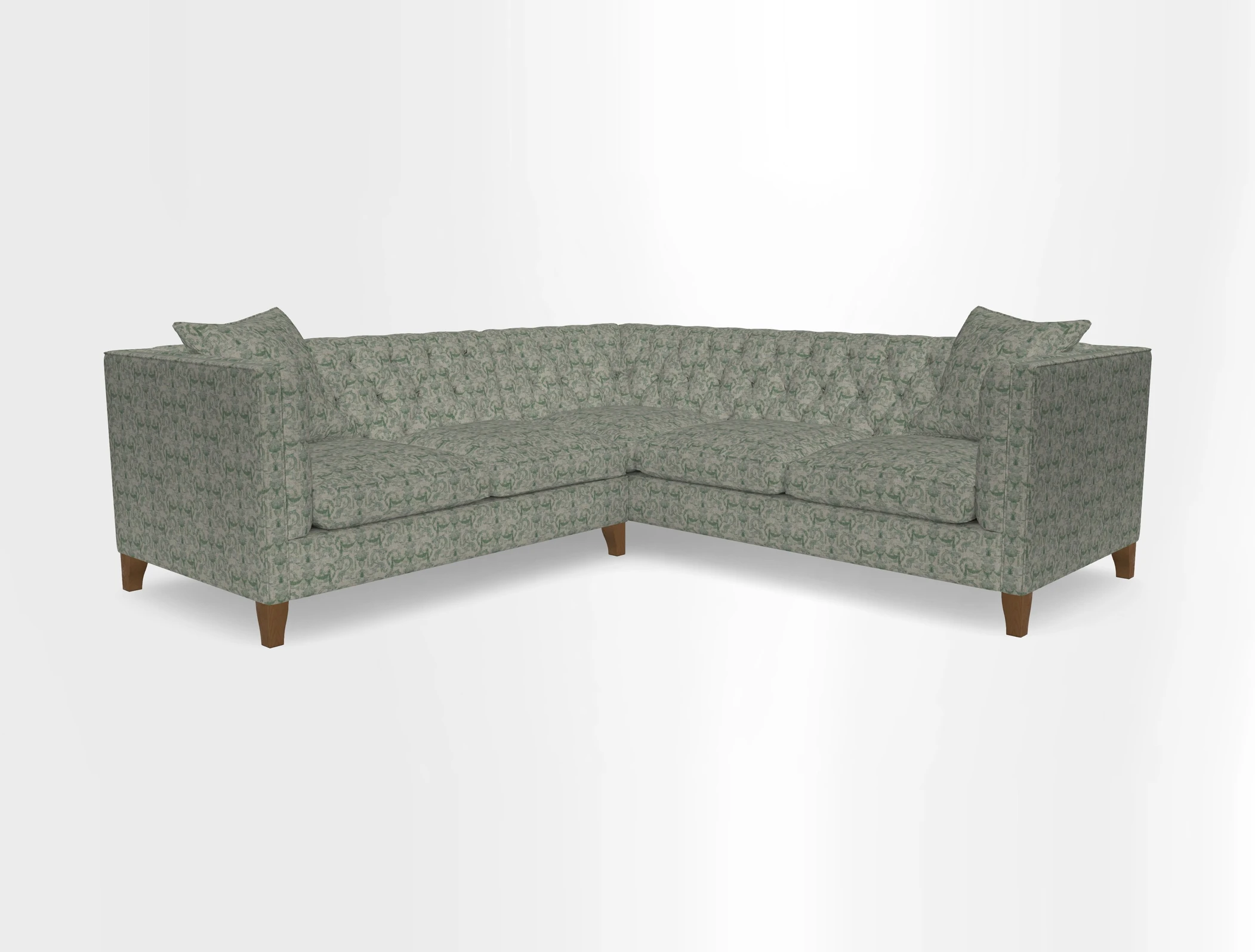 Haresfield Corner Sofa in Two Tone Plain Biscuit