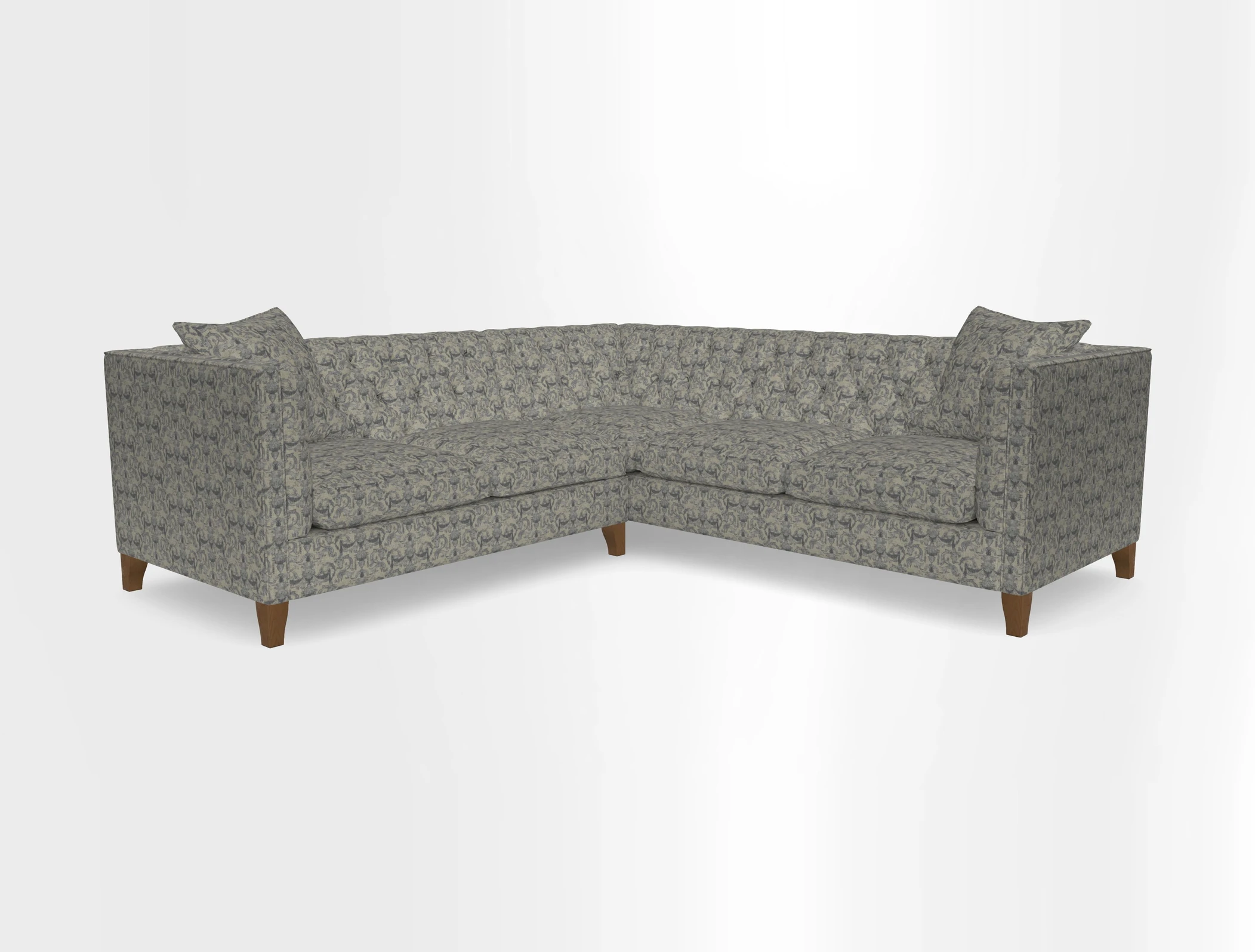 Haresfield Corner Sofa in Two Tone Plain Biscuit