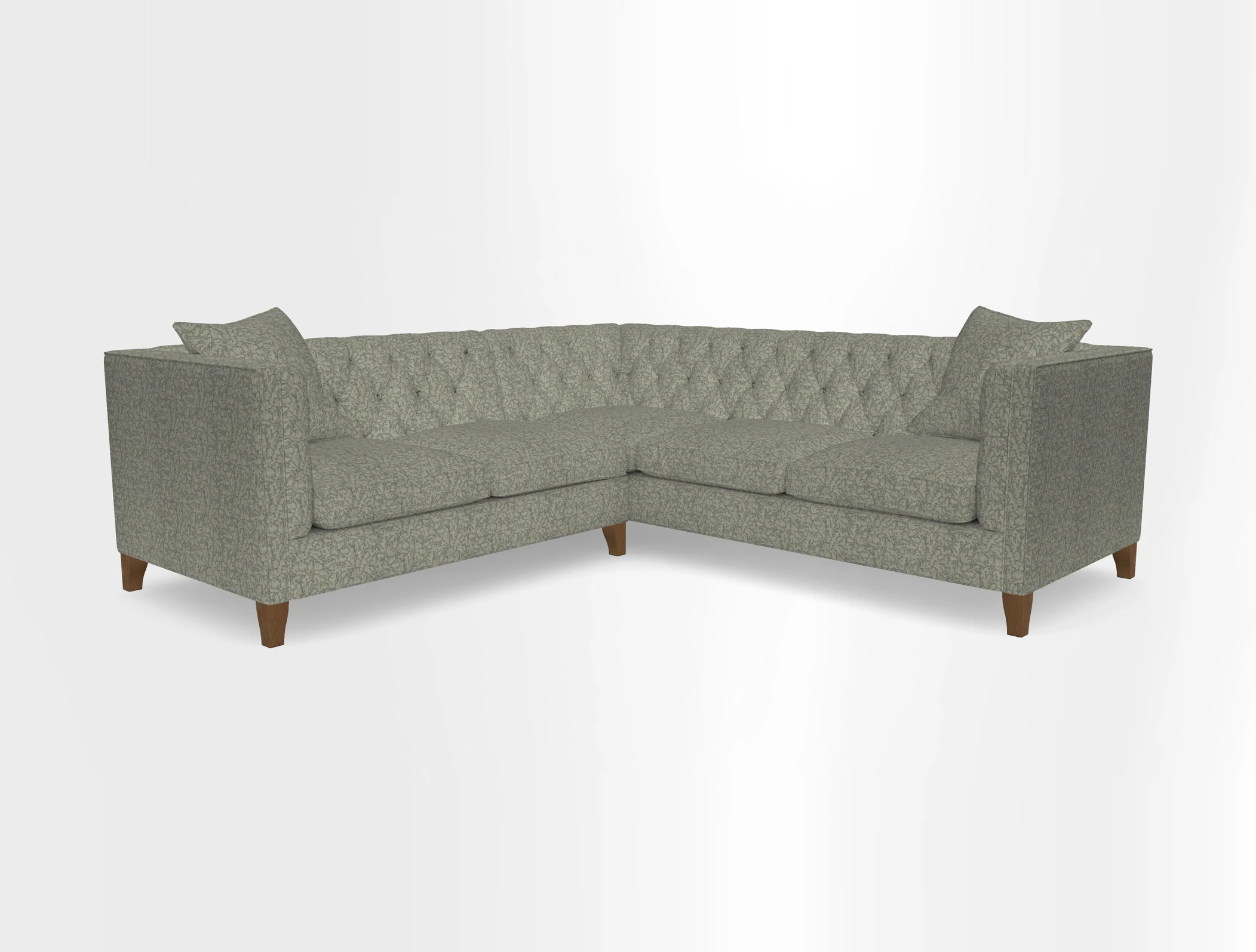 Haresfield Corner Sofa in Two Tone Plain Biscuit