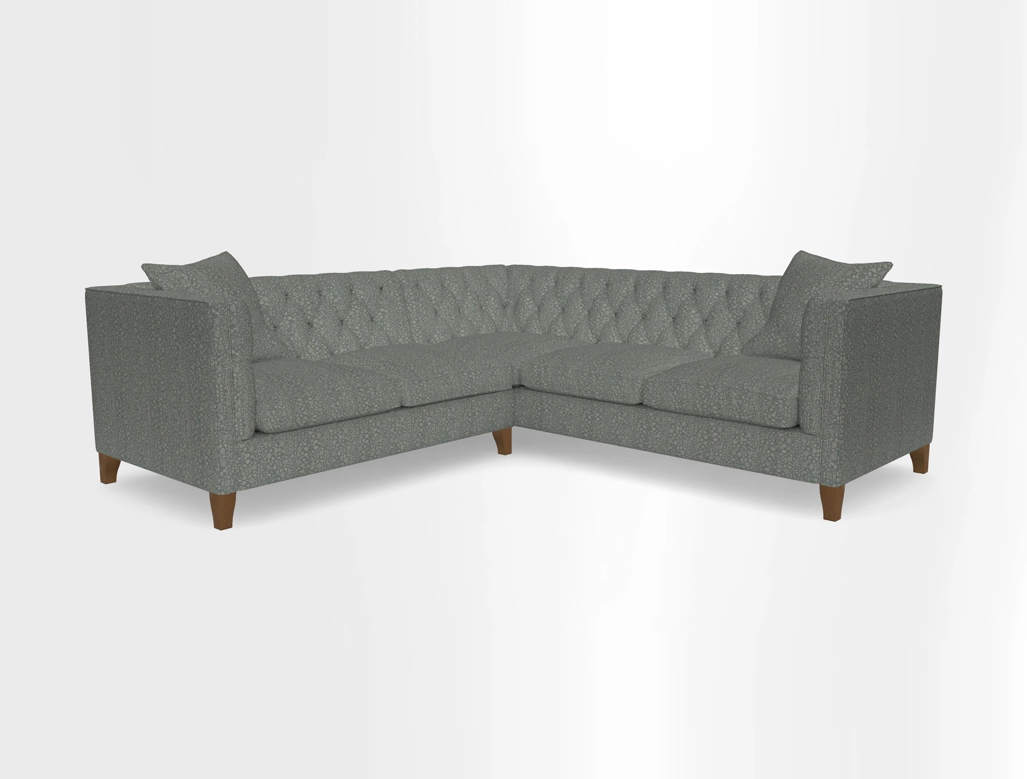 Haresfield Corner Sofa in Two Tone Plain Biscuit