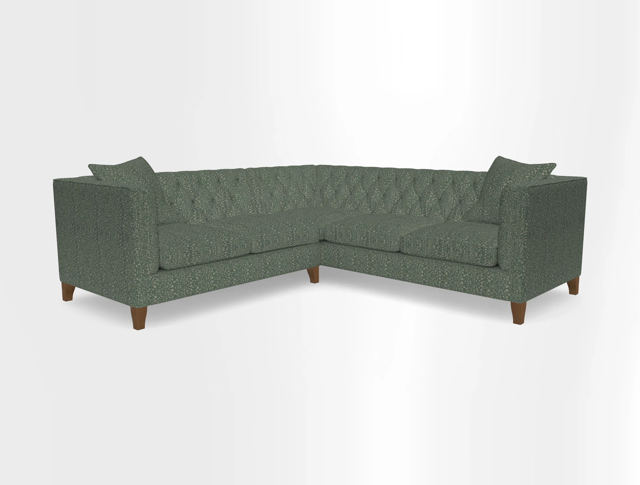 Haresfield Corner Sofa in Two Tone Plain Biscuit