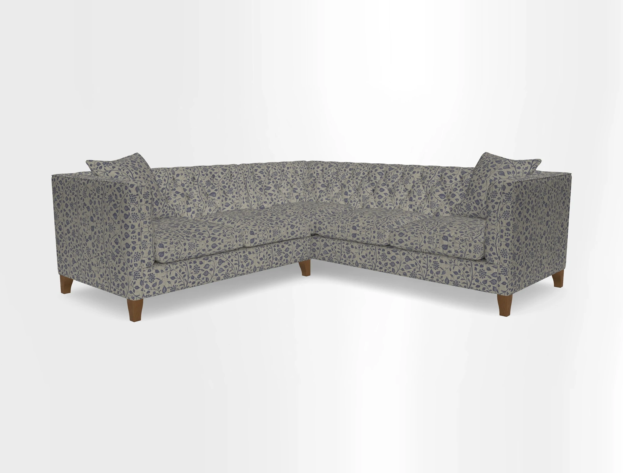 Haresfield Corner Sofa in Two Tone Plain Biscuit