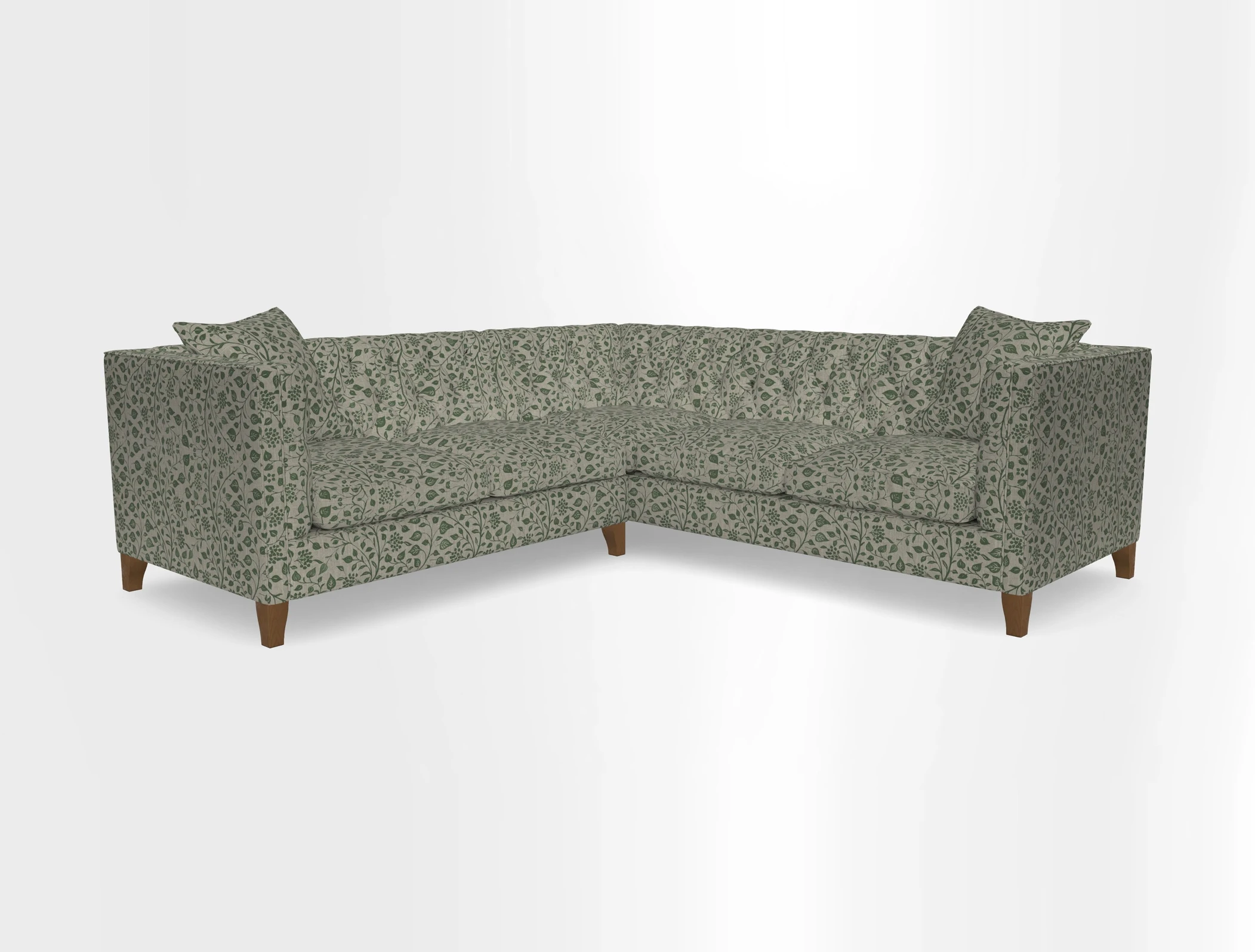 Haresfield Corner Sofa in Two Tone Plain Biscuit