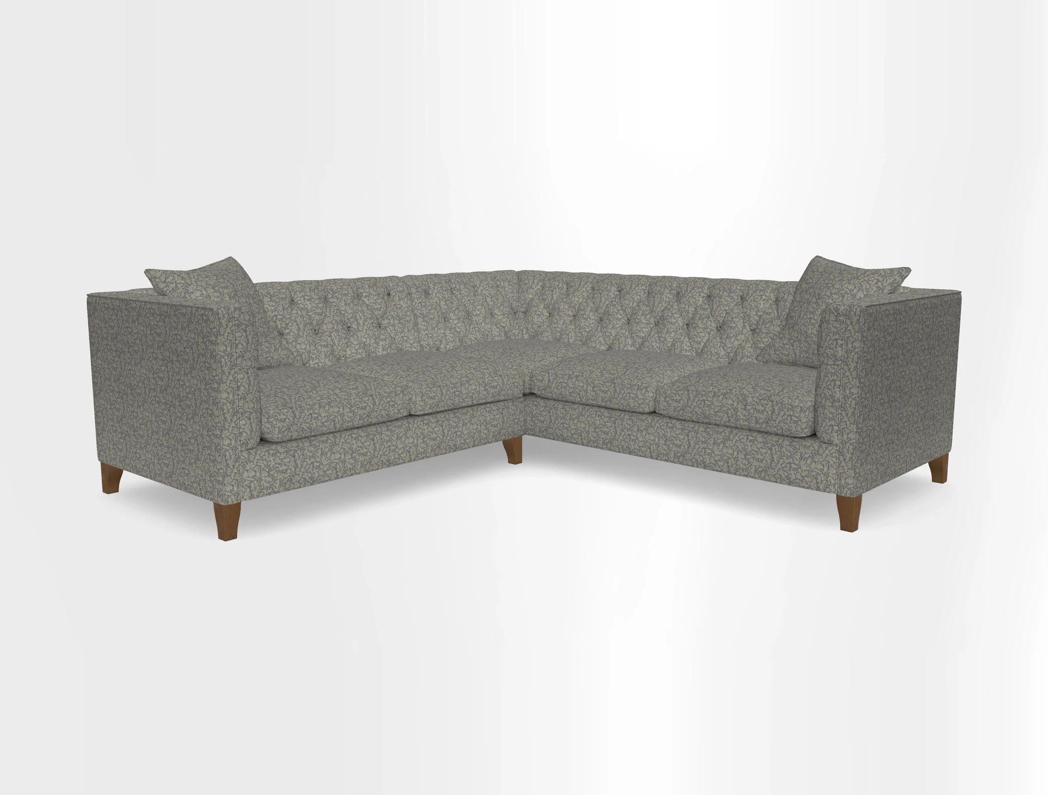Haresfield Corner Sofa in Two Tone Plain Biscuit