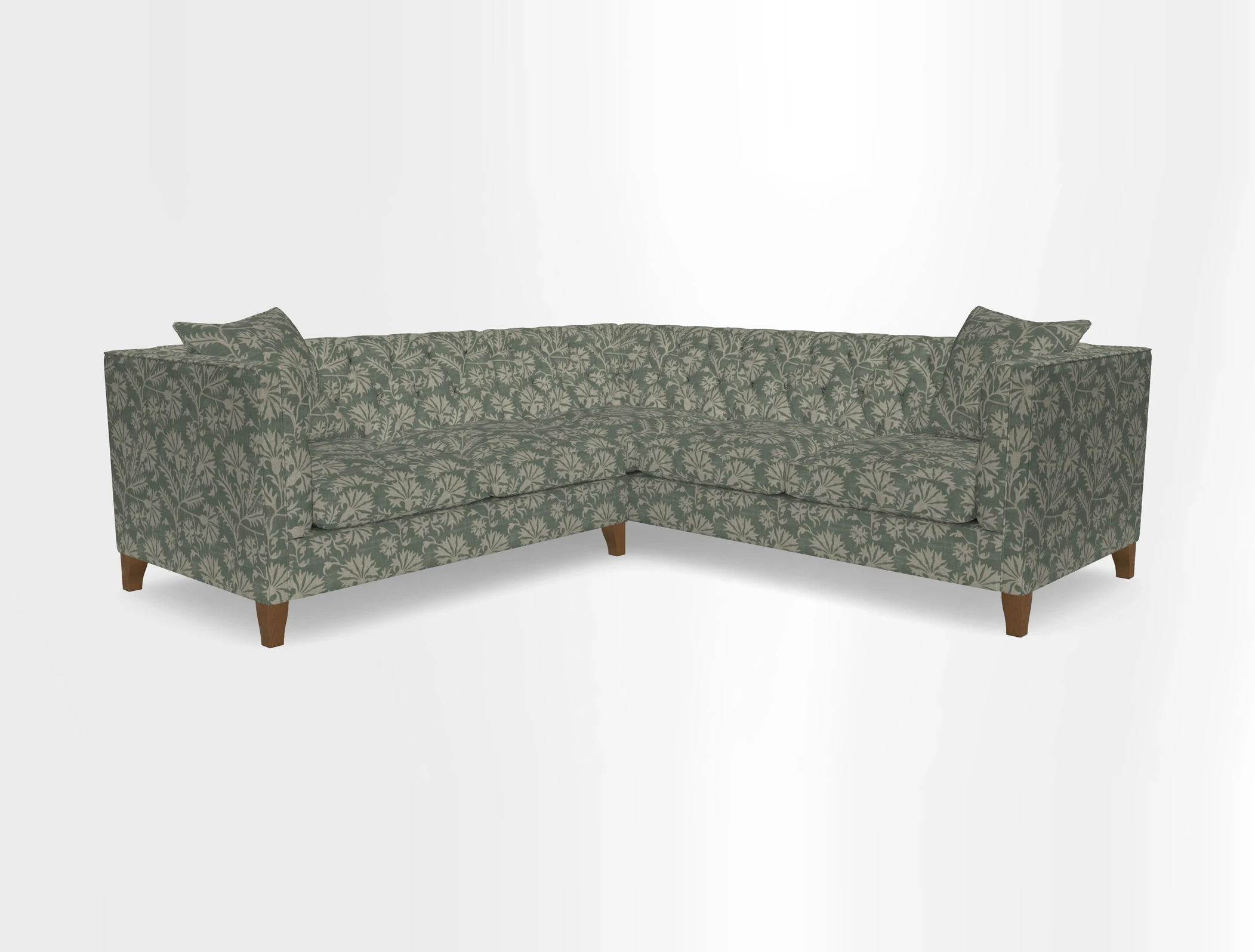 Haresfield Corner Sofa in Two Tone Plain Biscuit