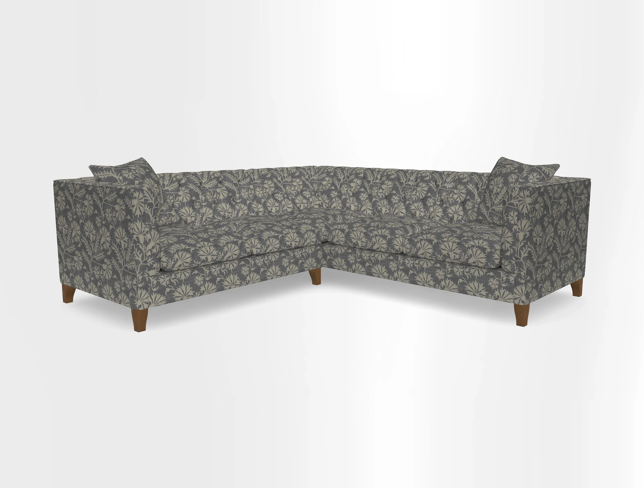Haresfield Corner Sofa in Two Tone Plain Biscuit