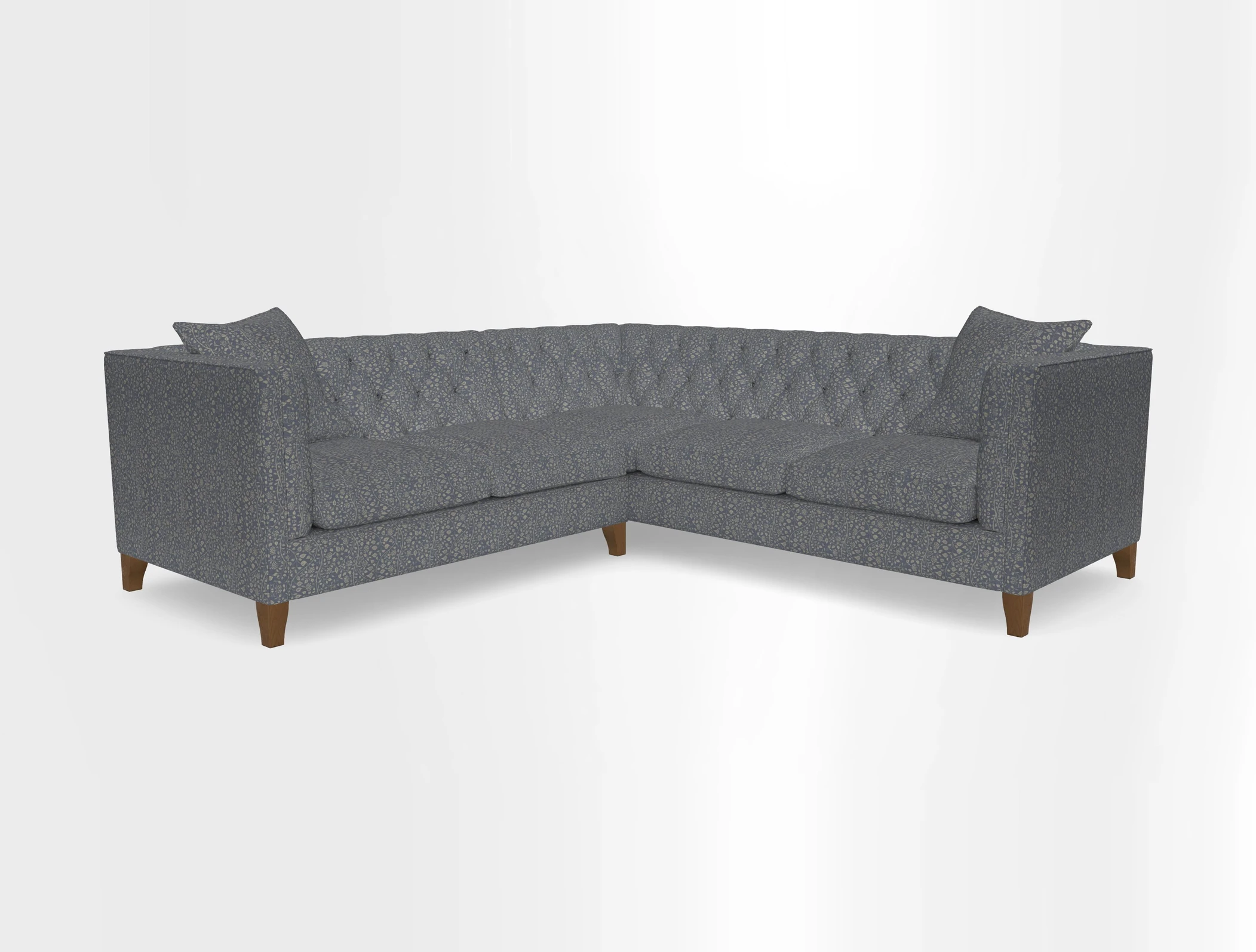 Haresfield Corner Sofa in Two Tone Plain Biscuit