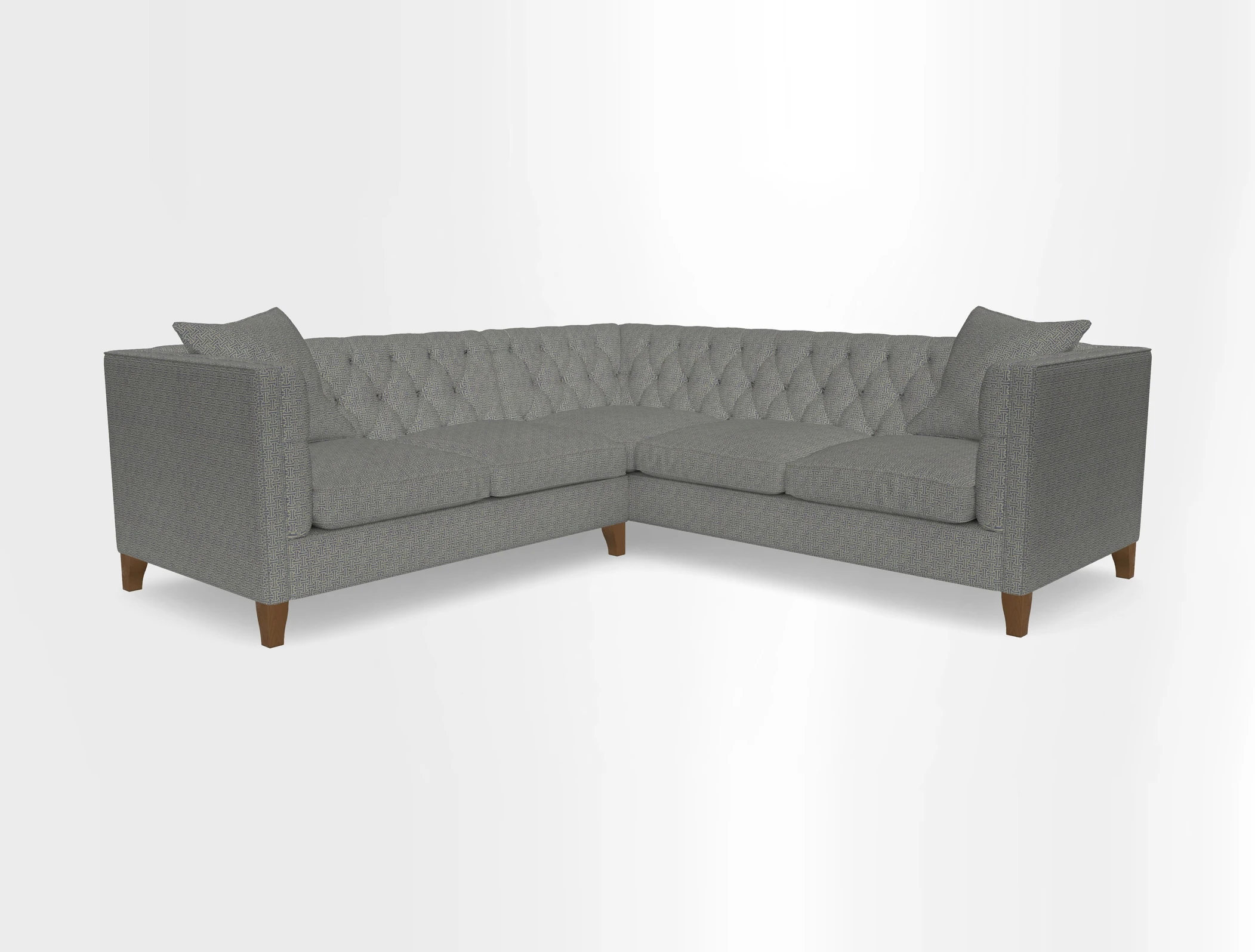 Haresfield Corner Sofa in Two Tone Plain Biscuit
