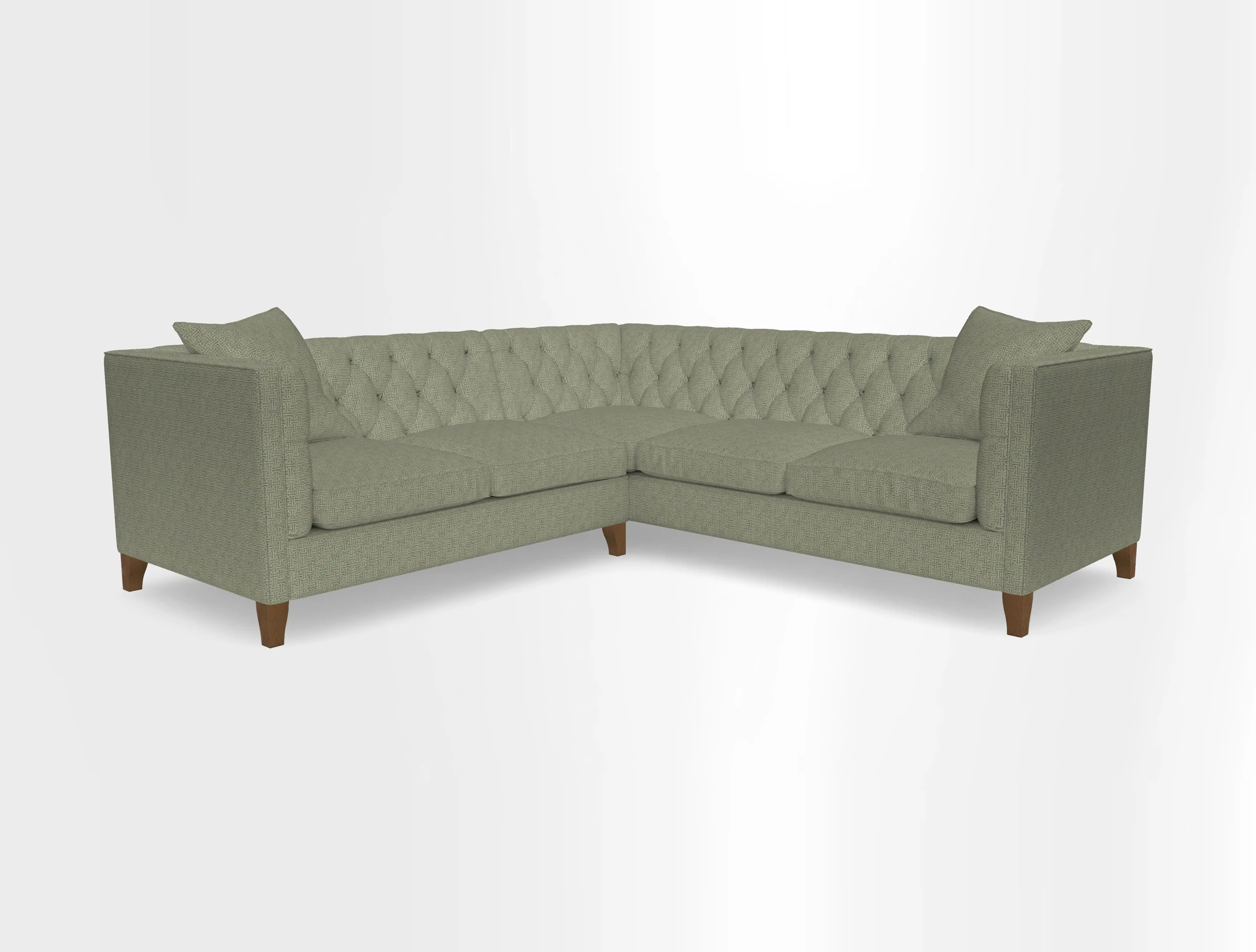 Haresfield Corner Sofa in Two Tone Plain Biscuit