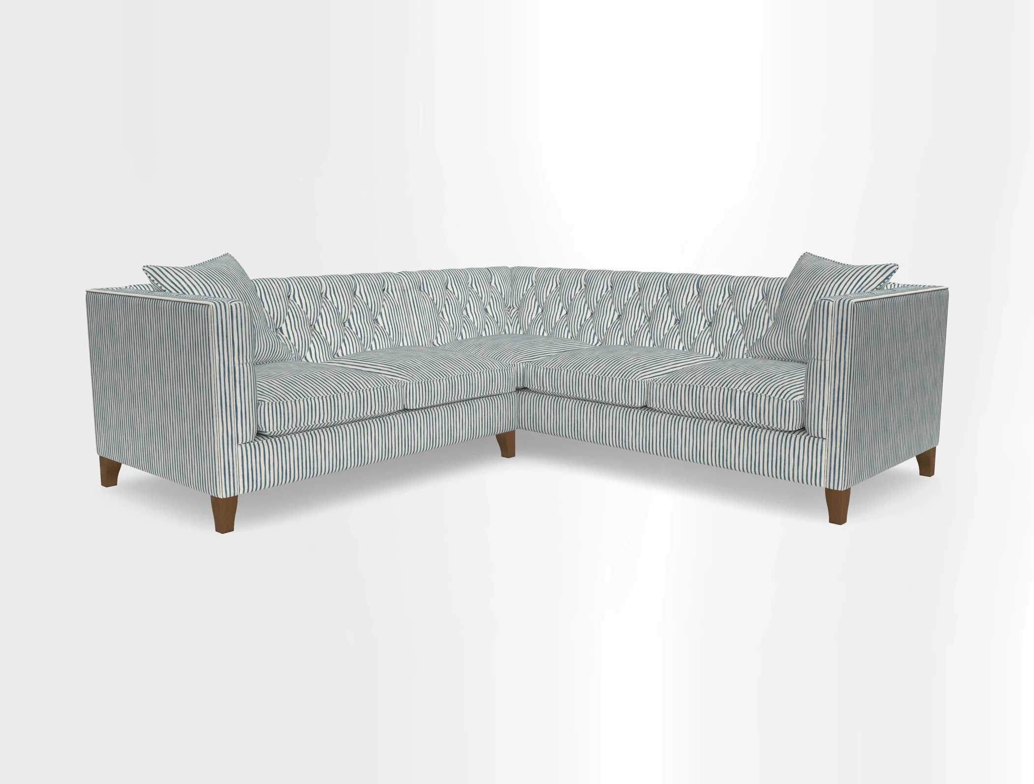 Haresfield Corner Sofa in Two Tone Plain Biscuit