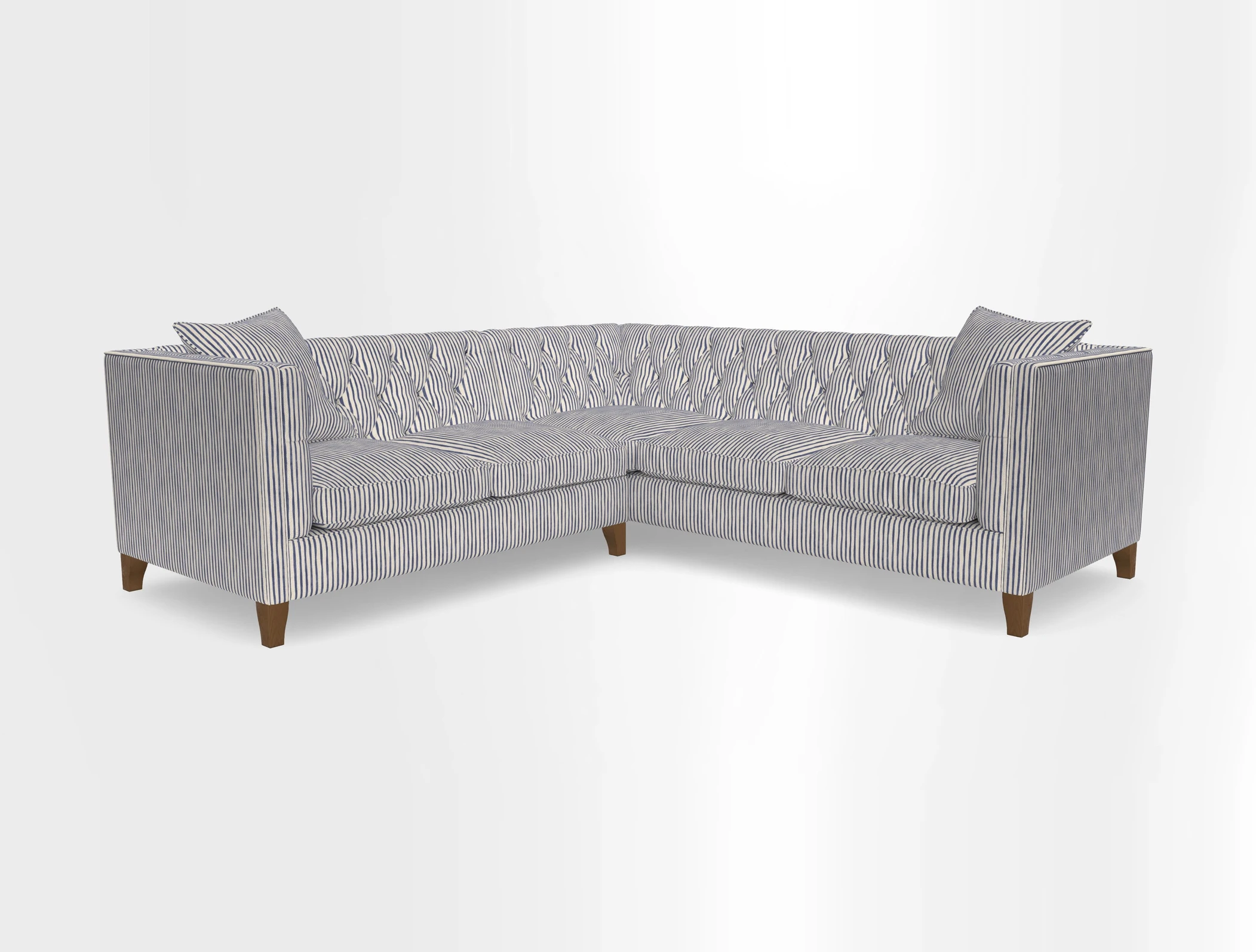 Haresfield Corner Sofa in Two Tone Plain Biscuit