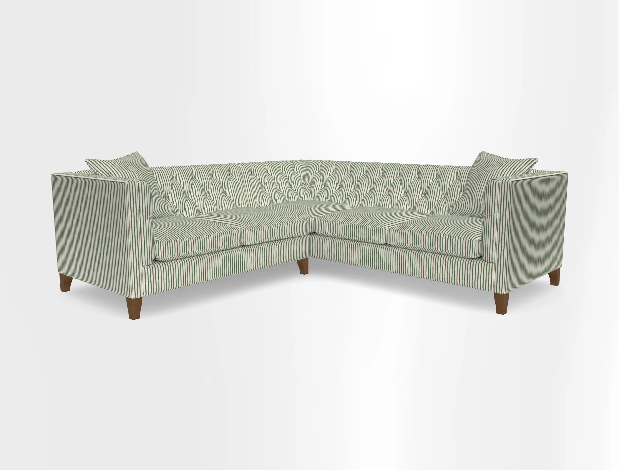 Haresfield Corner Sofa in Two Tone Plain Biscuit