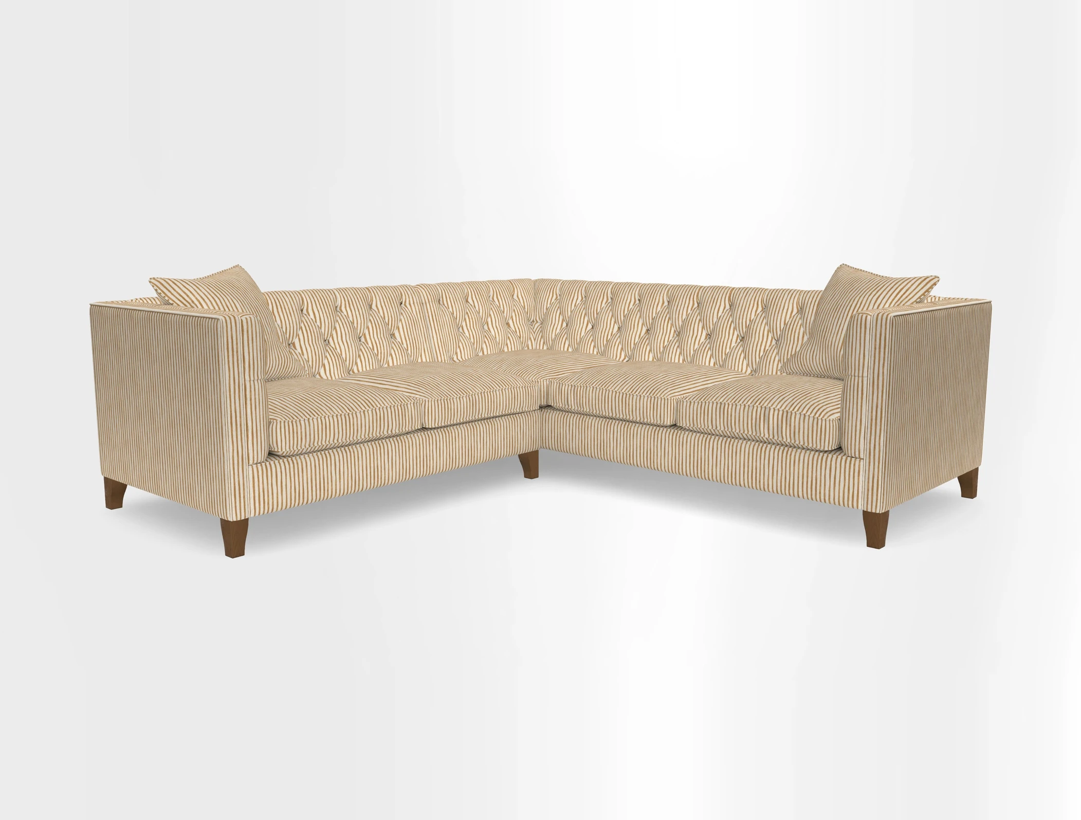 Haresfield Corner Sofa in Two Tone Plain Biscuit