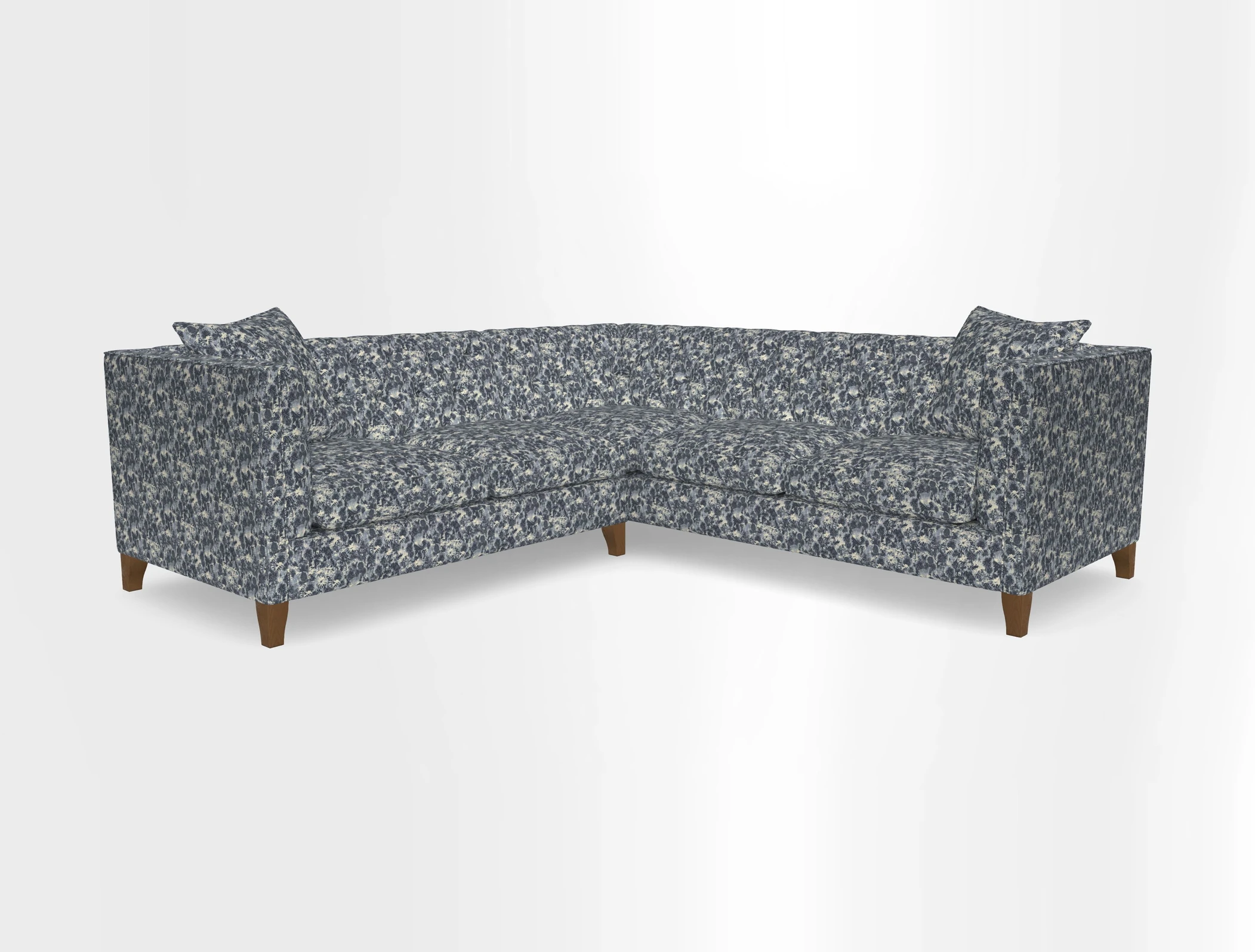 Haresfield Corner Sofa in Two Tone Plain Biscuit