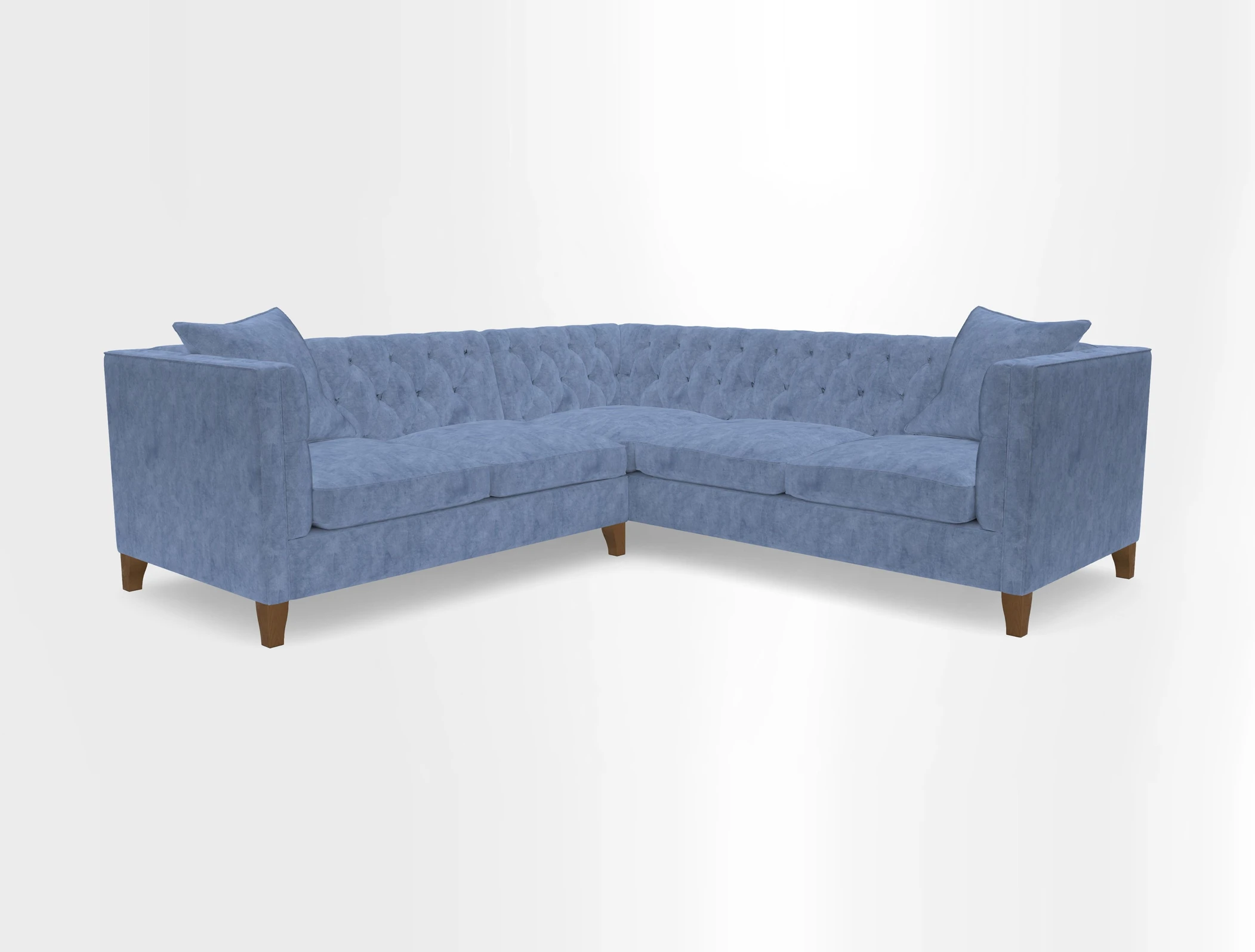 Haresfield Corner Sofa in Two Tone Plain Biscuit