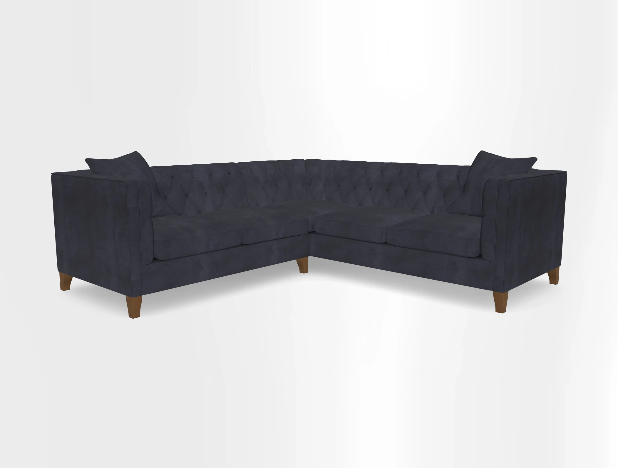 Haresfield Corner Sofa in Two Tone Plain Biscuit