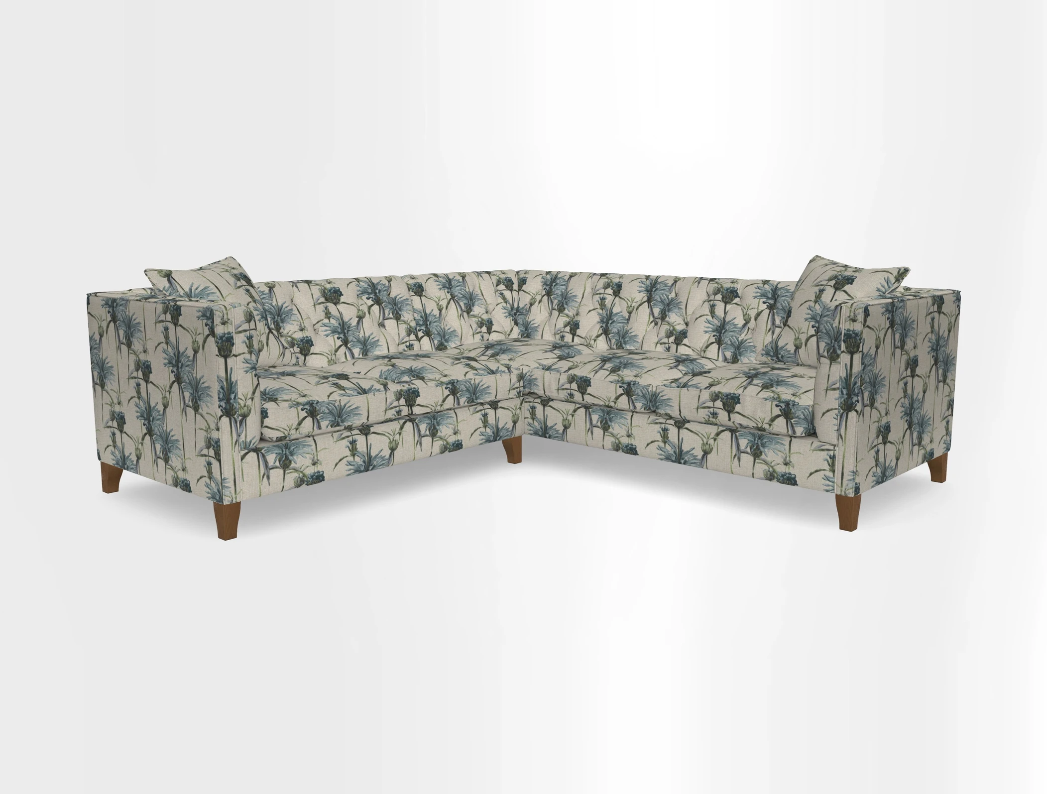 Haresfield Corner Sofa in Two Tone Plain Biscuit