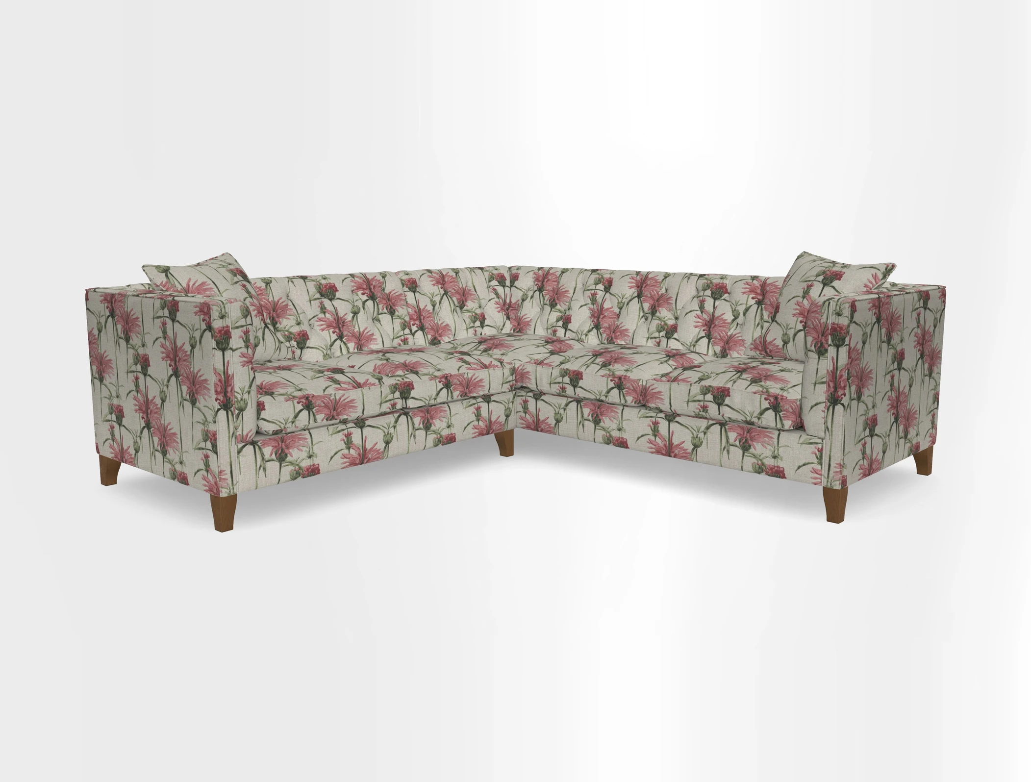 Haresfield Corner Sofa in Two Tone Plain Biscuit