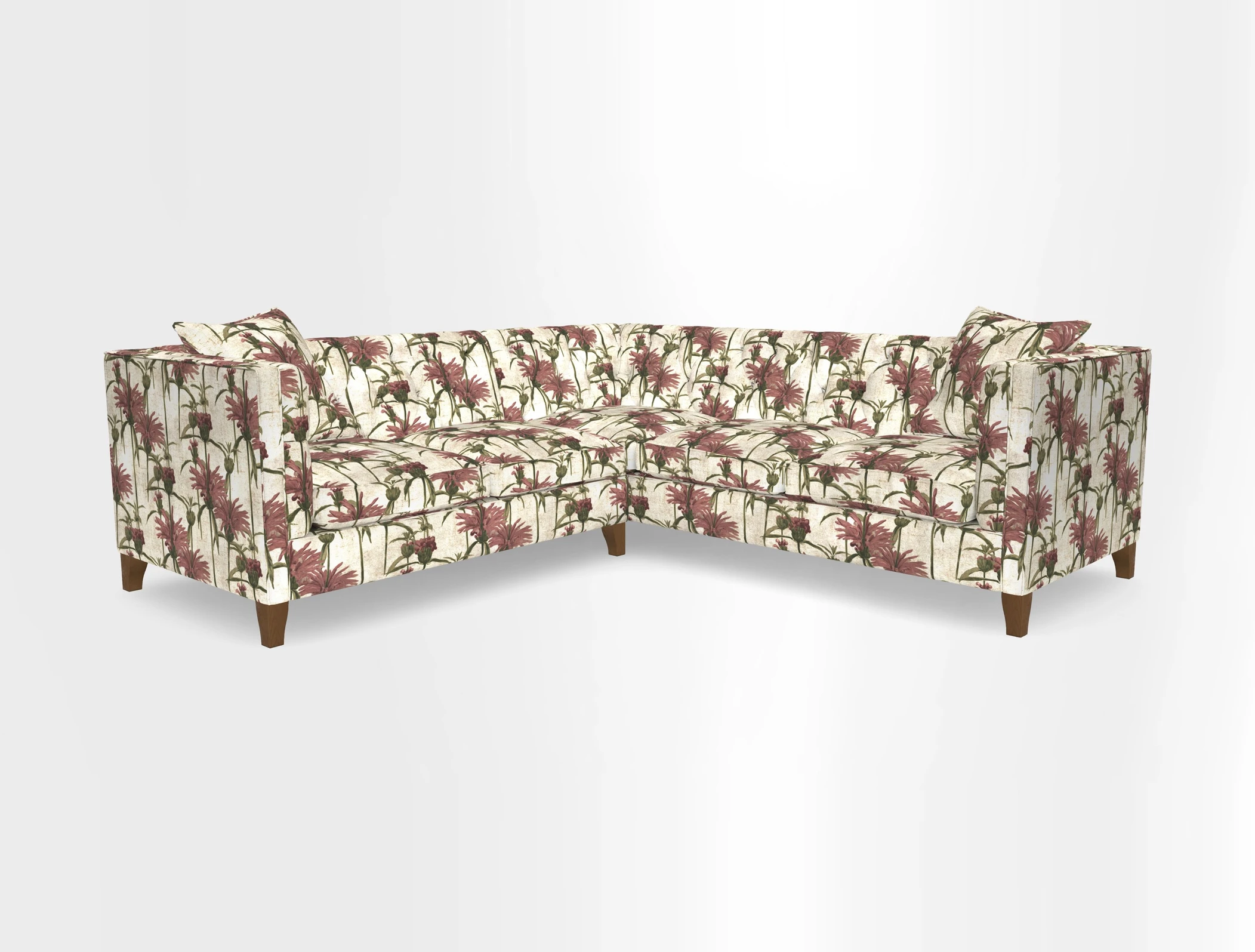 Haresfield Corner Sofa in Two Tone Plain Biscuit