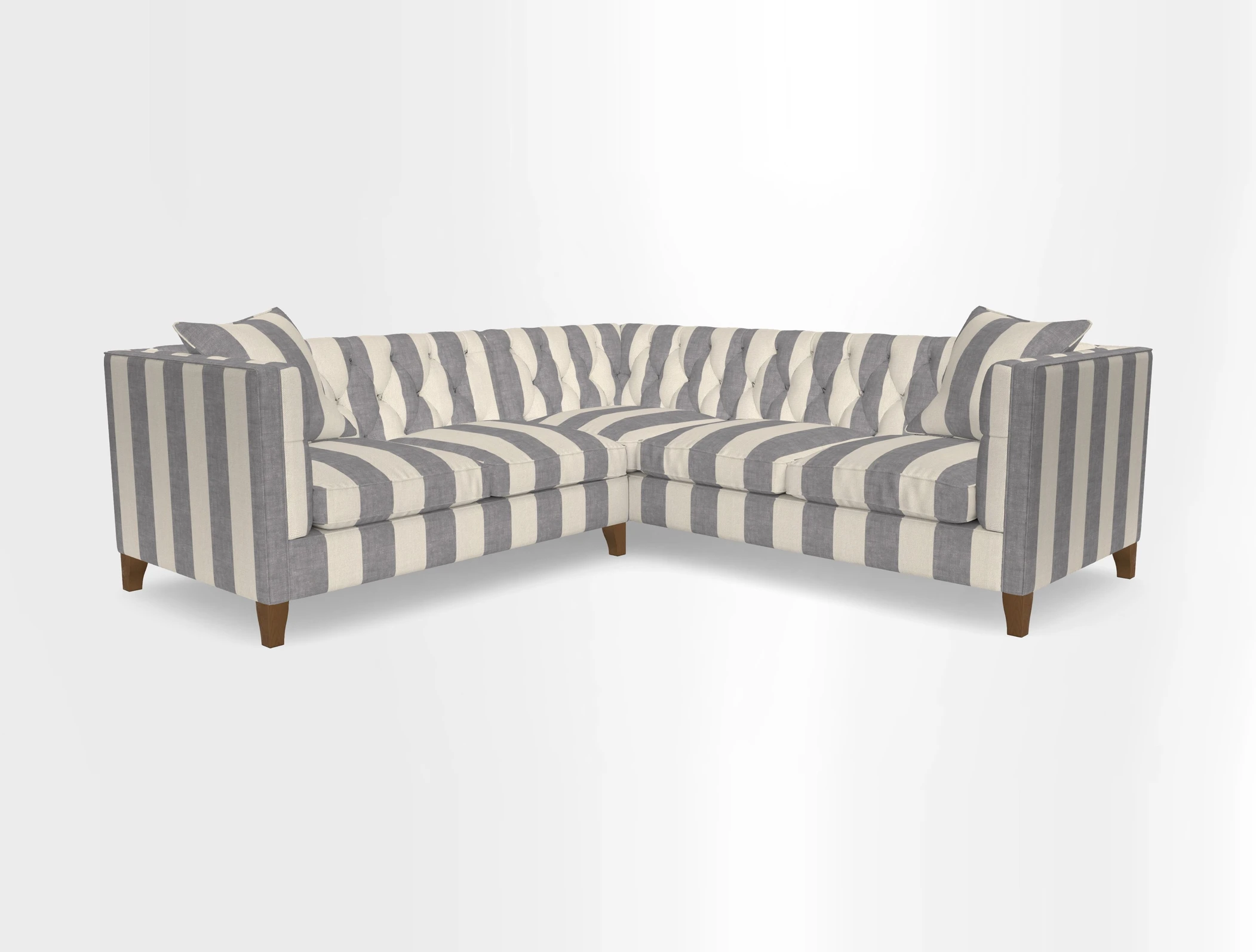 Haresfield Corner Sofa in Two Tone Plain Biscuit