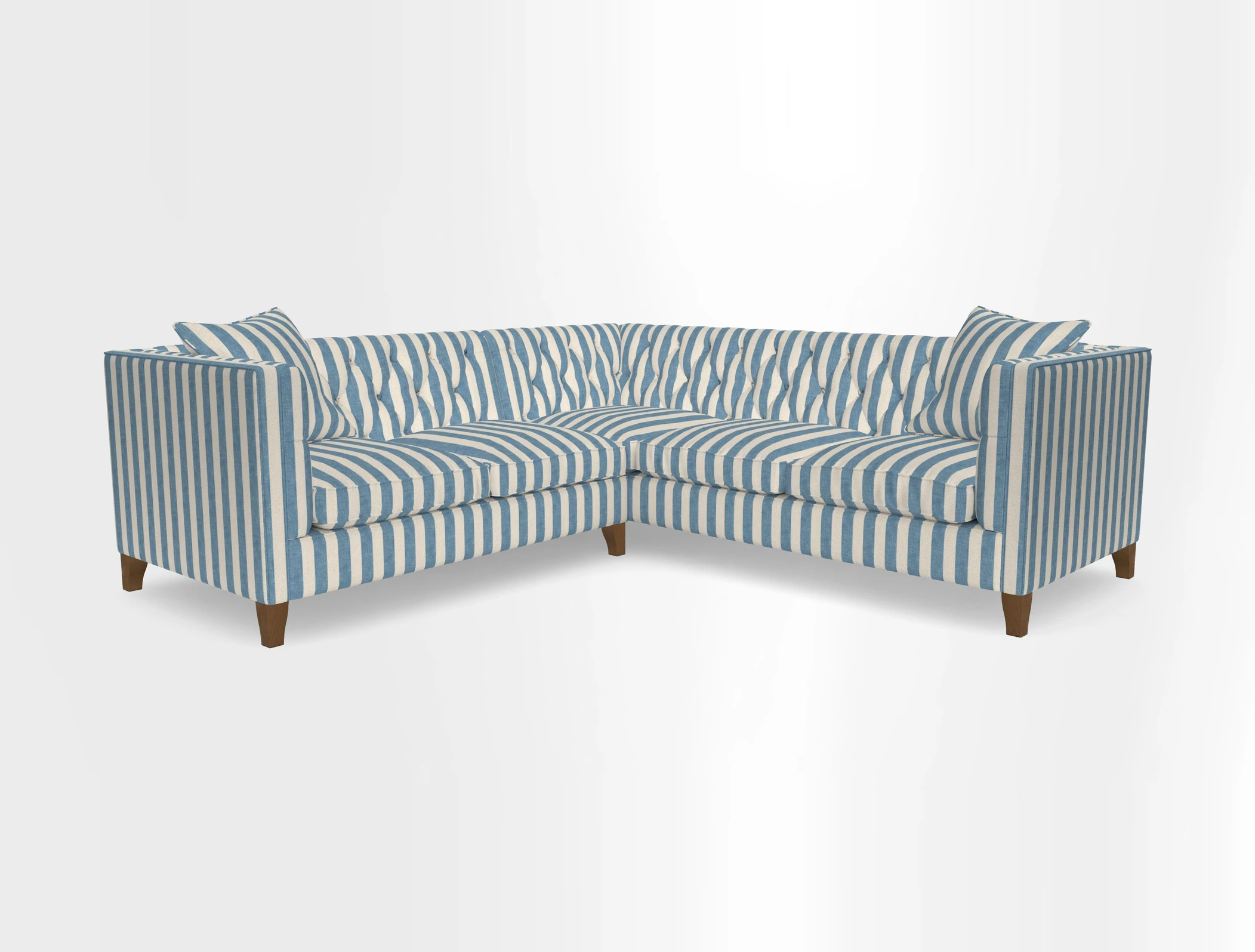 Haresfield Corner Sofa in Two Tone Plain Biscuit