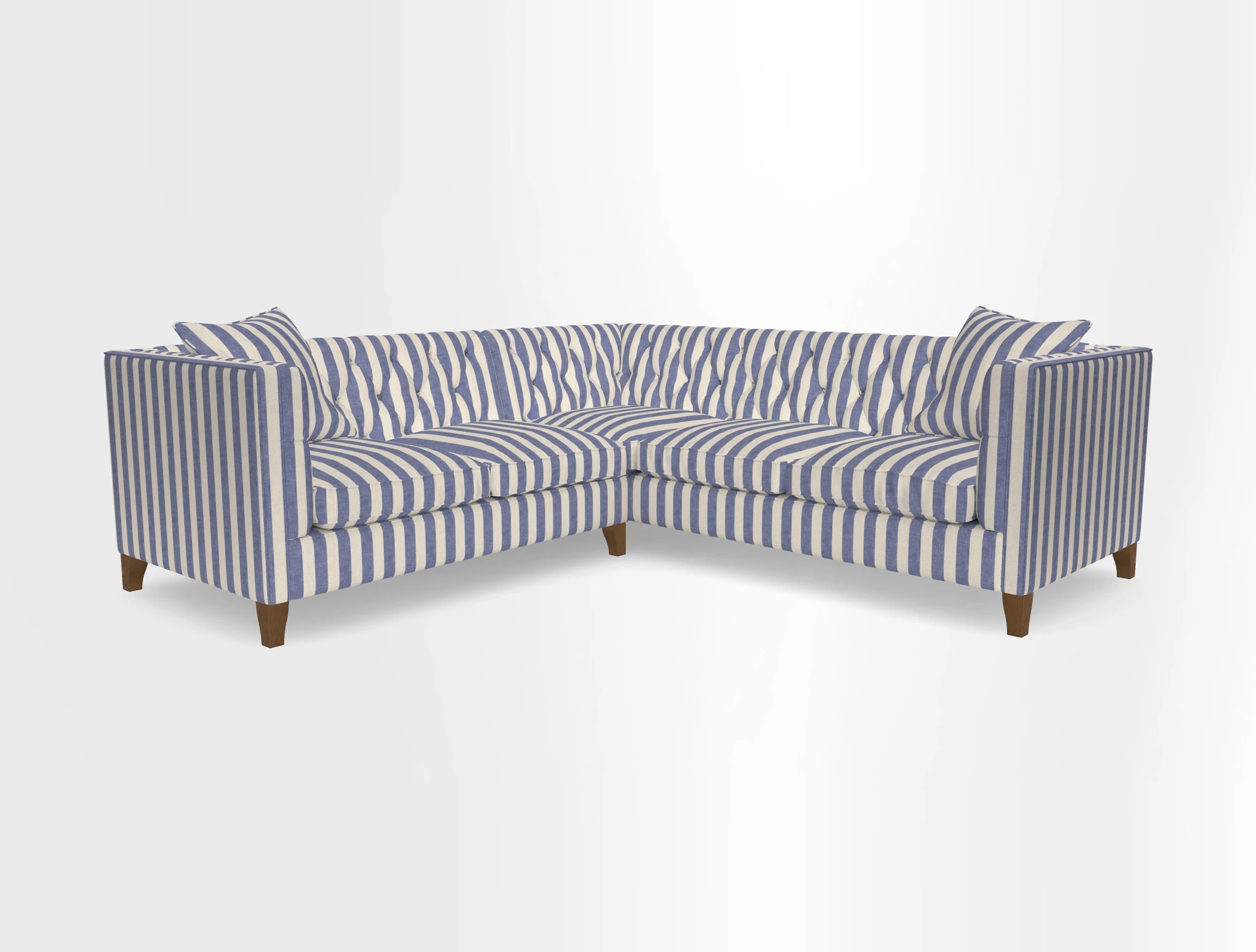 Haresfield Corner Sofa in Two Tone Plain Biscuit