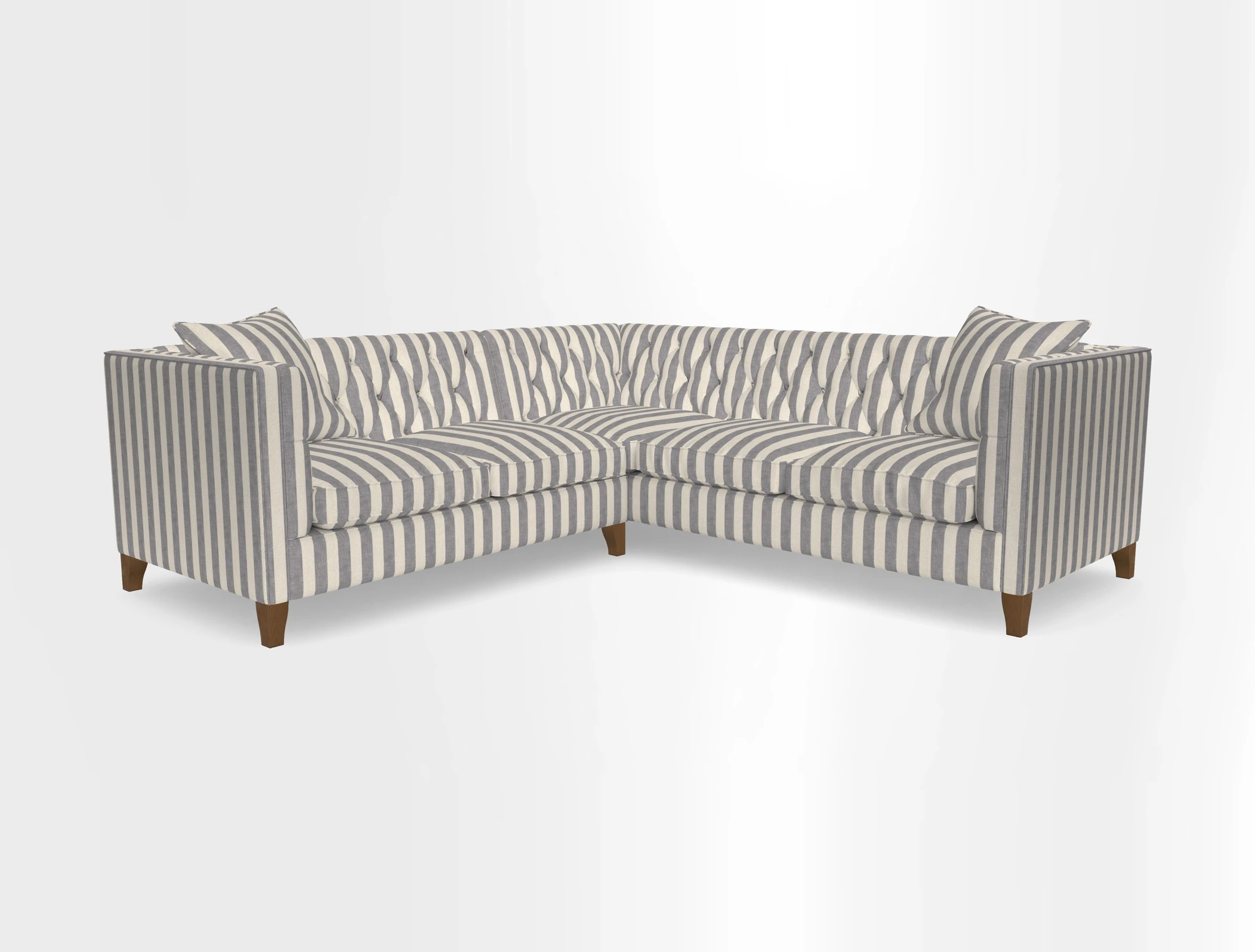 Haresfield Corner Sofa in Two Tone Plain Biscuit