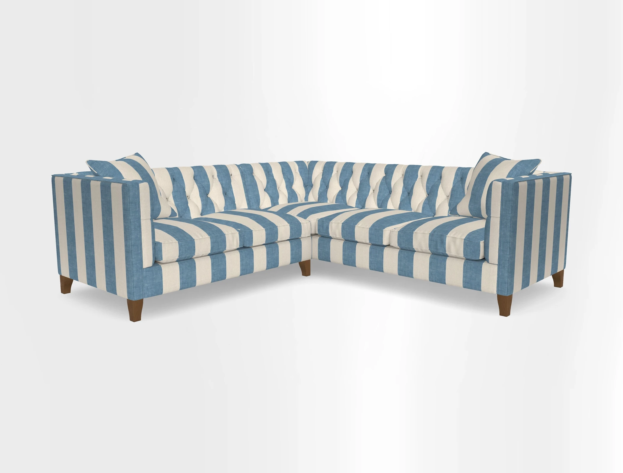 Haresfield Corner Sofa in Two Tone Plain Biscuit