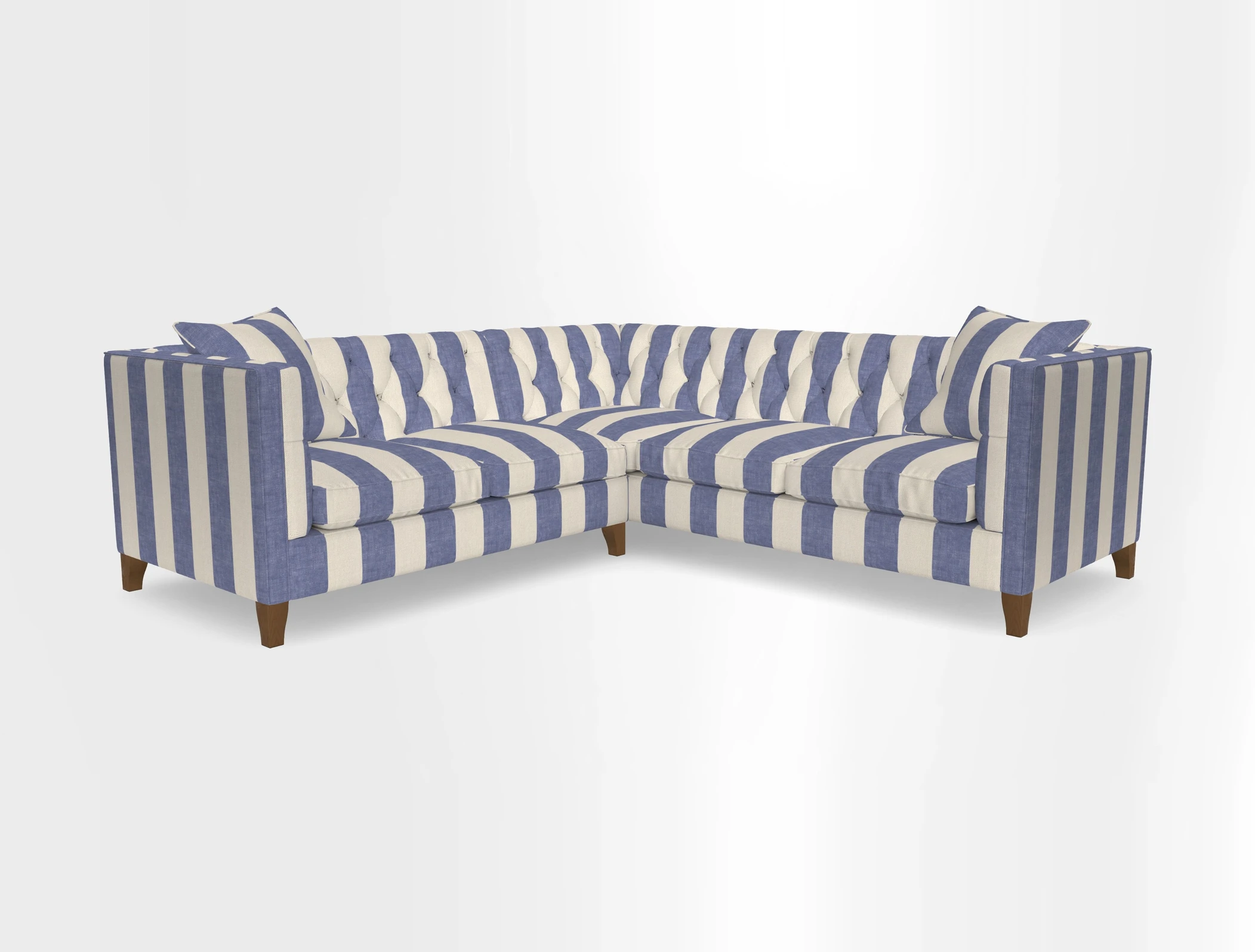 Haresfield Corner Sofa in Two Tone Plain Biscuit