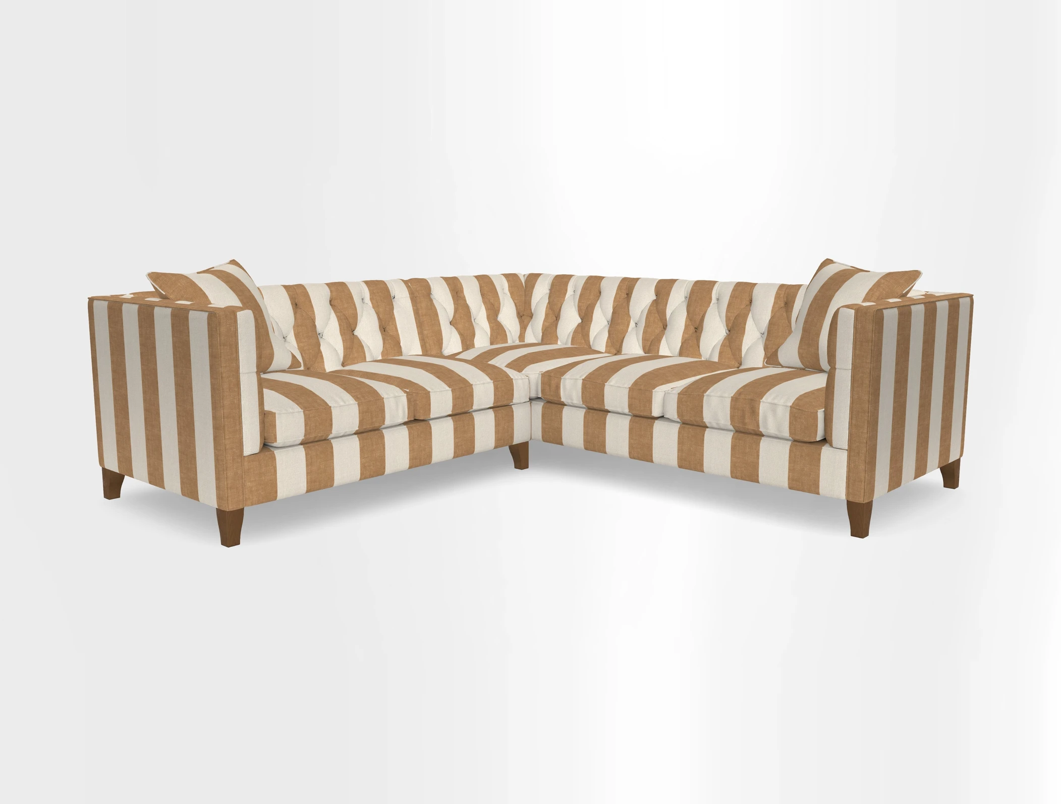 Haresfield Corner Sofa in Two Tone Plain Biscuit