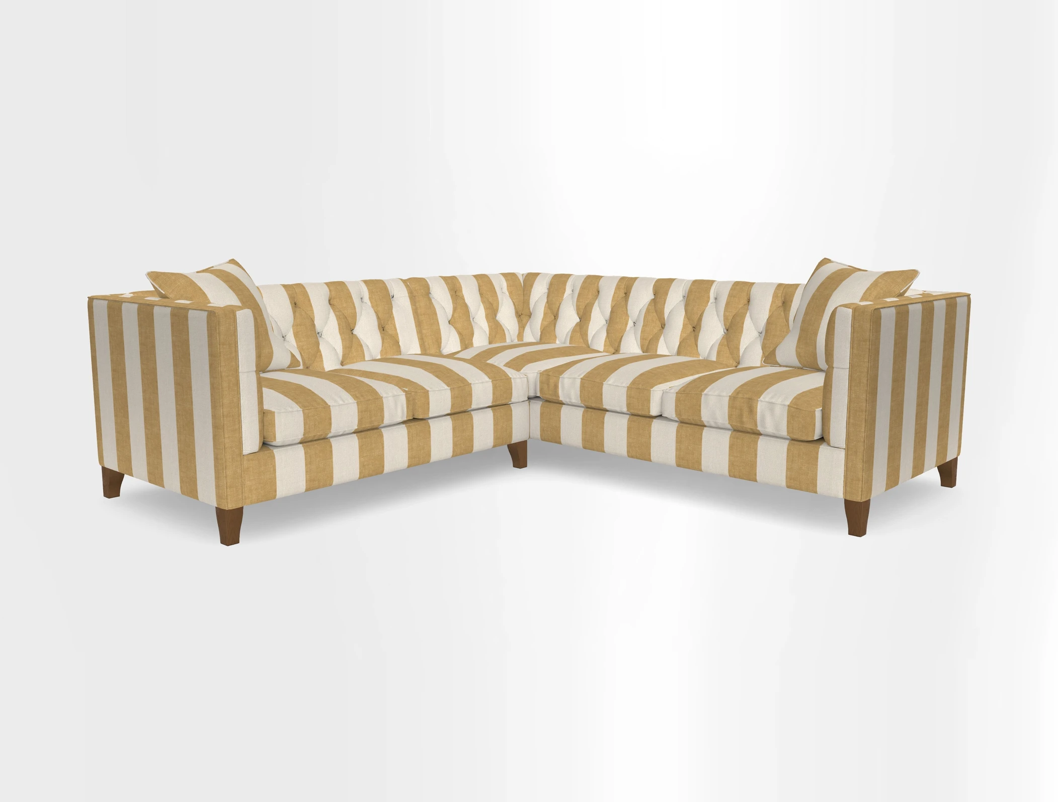 Haresfield Corner Sofa in Two Tone Plain Biscuit