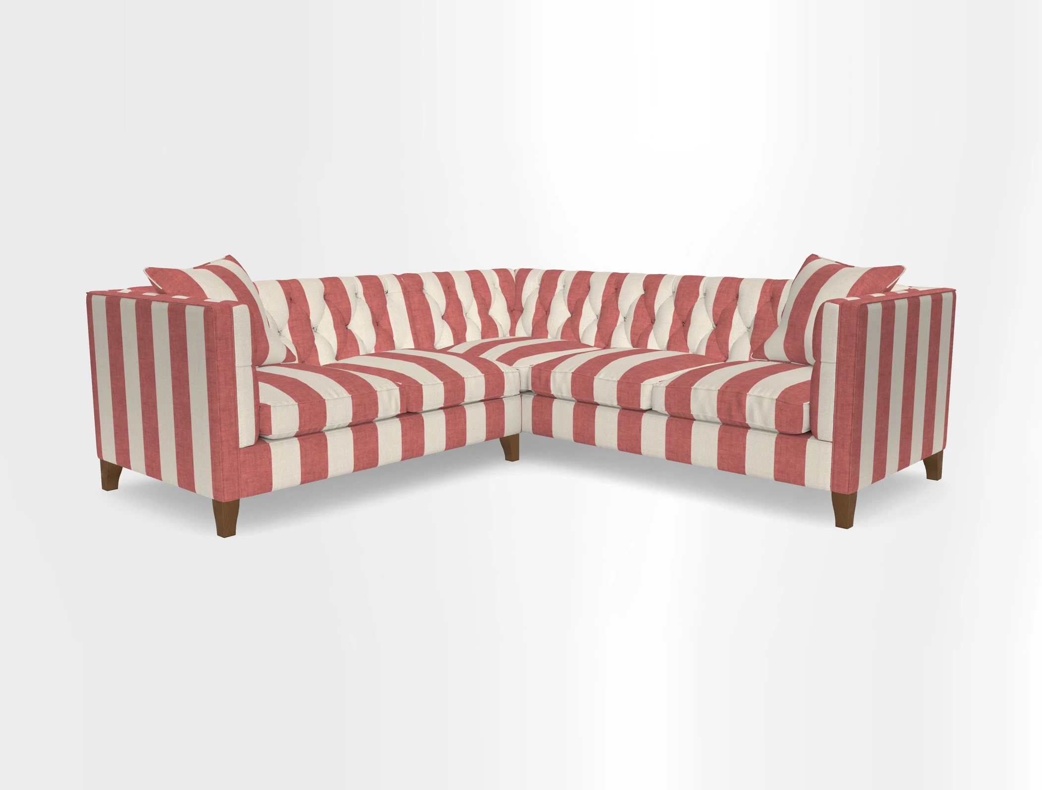 Haresfield Corner Sofa in Two Tone Plain Biscuit