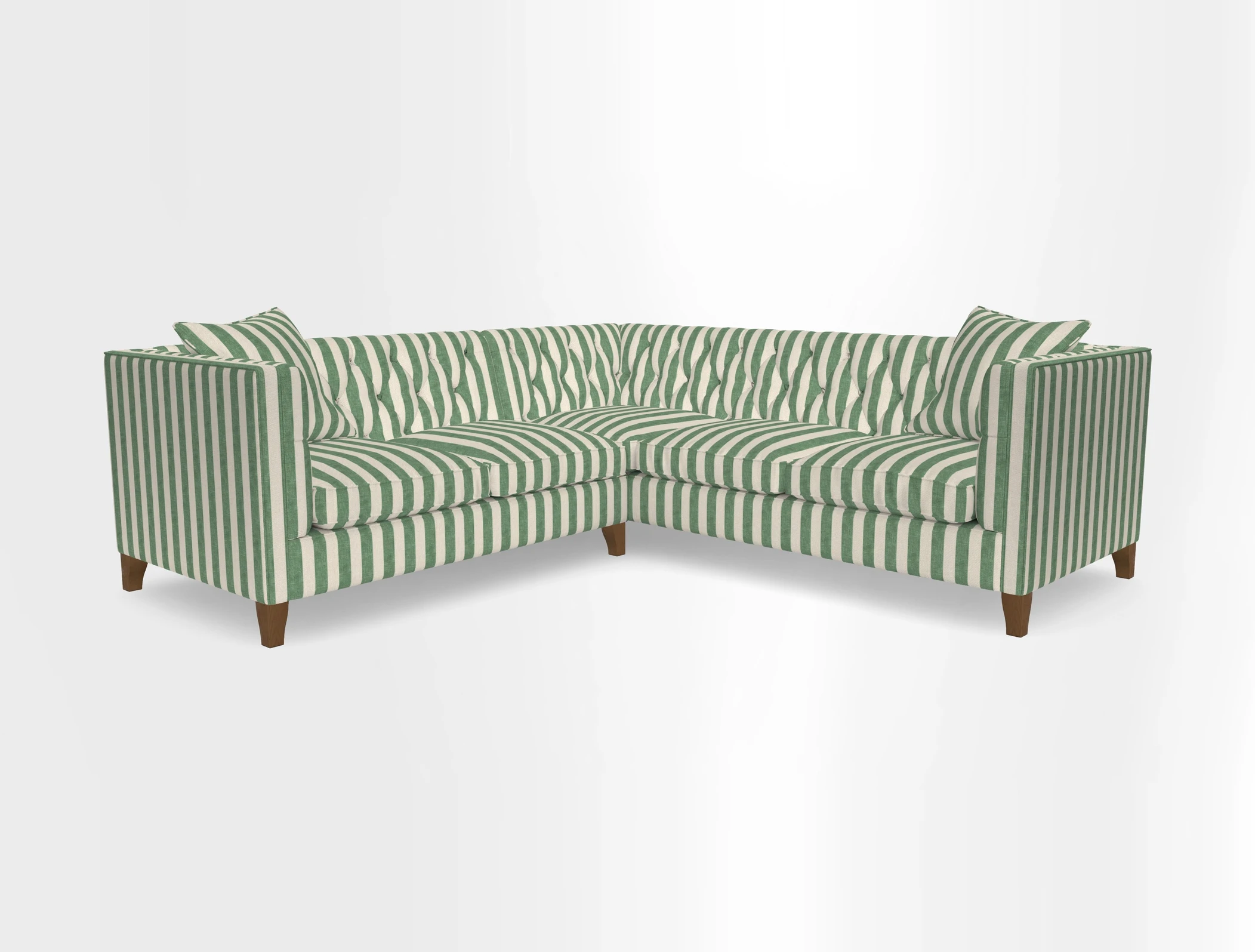 Haresfield Corner Sofa in Two Tone Plain Biscuit