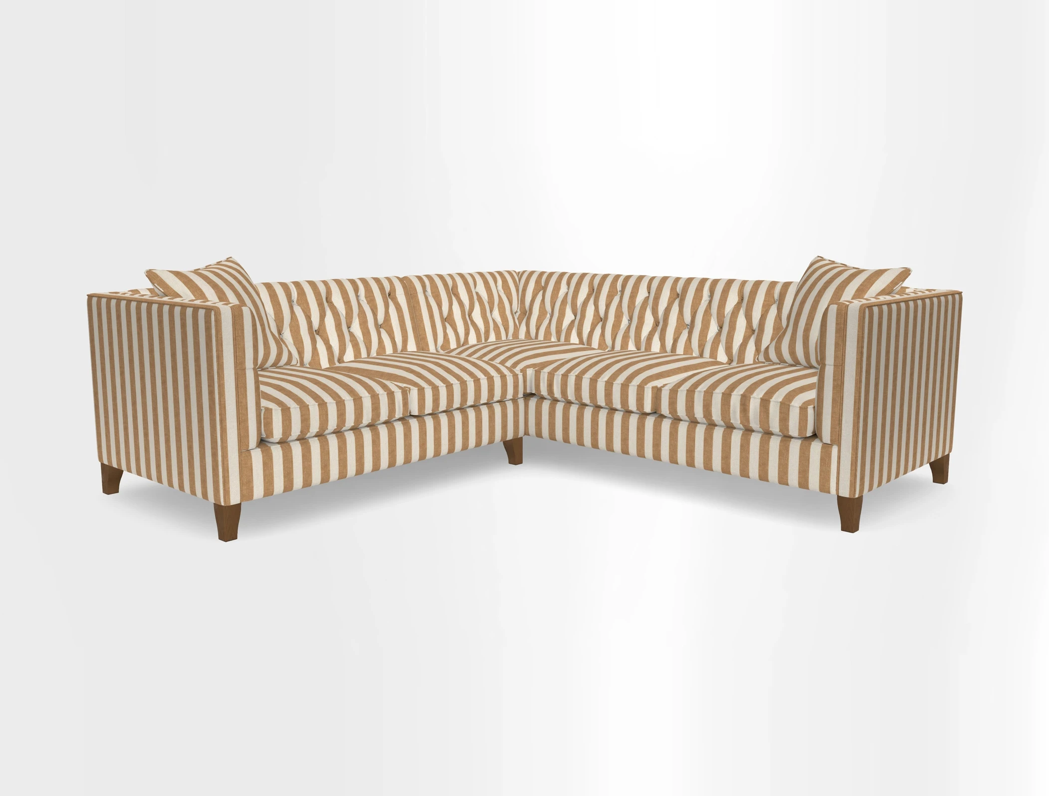 Haresfield Corner Sofa in Two Tone Plain Biscuit
