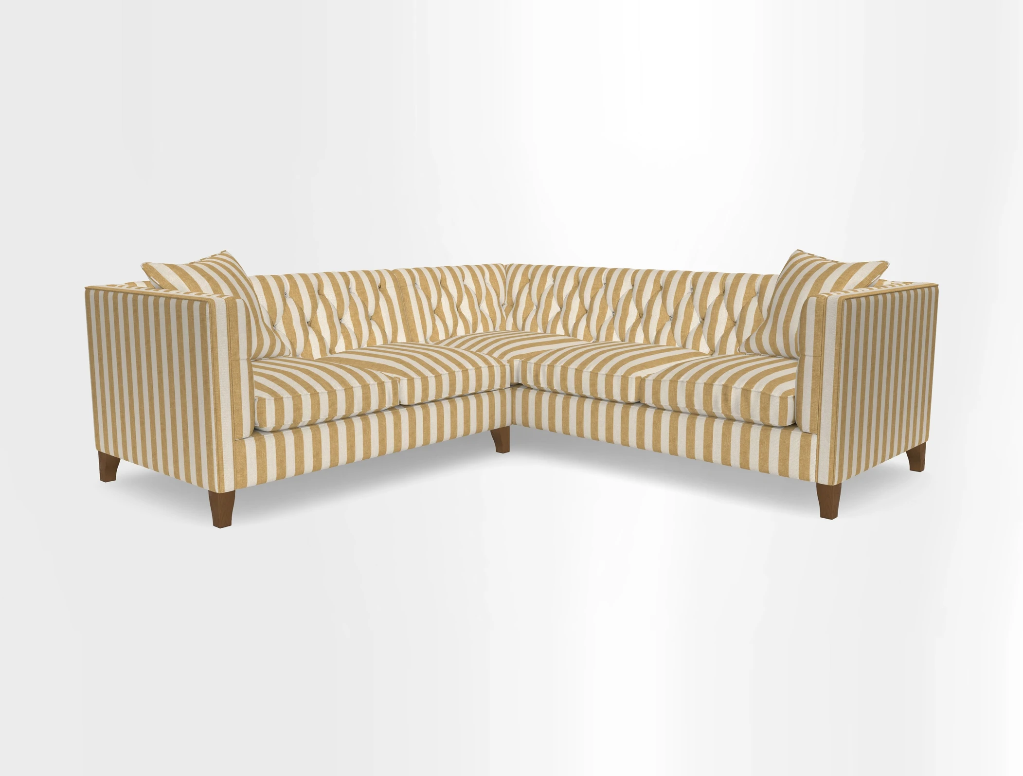 Haresfield Corner Sofa in Two Tone Plain Biscuit