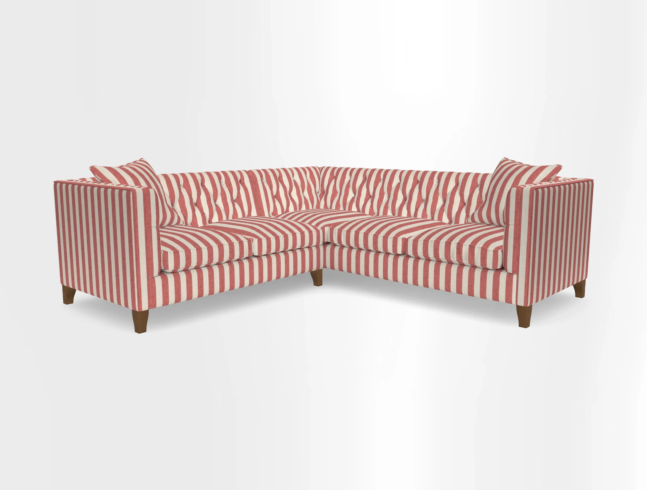 Haresfield Corner Sofa in Two Tone Plain Biscuit