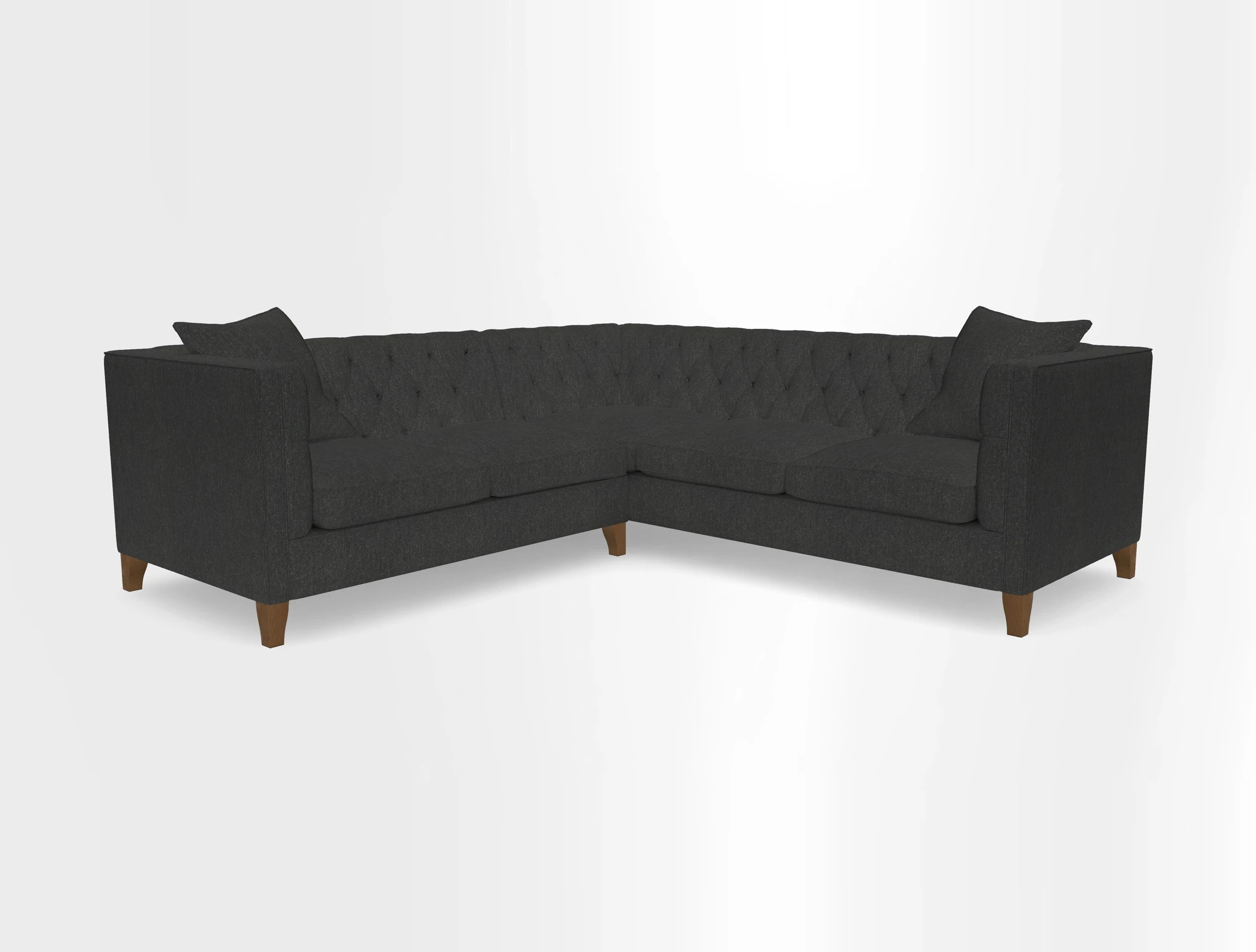 Haresfield Corner Sofa in Two Tone Plain Biscuit