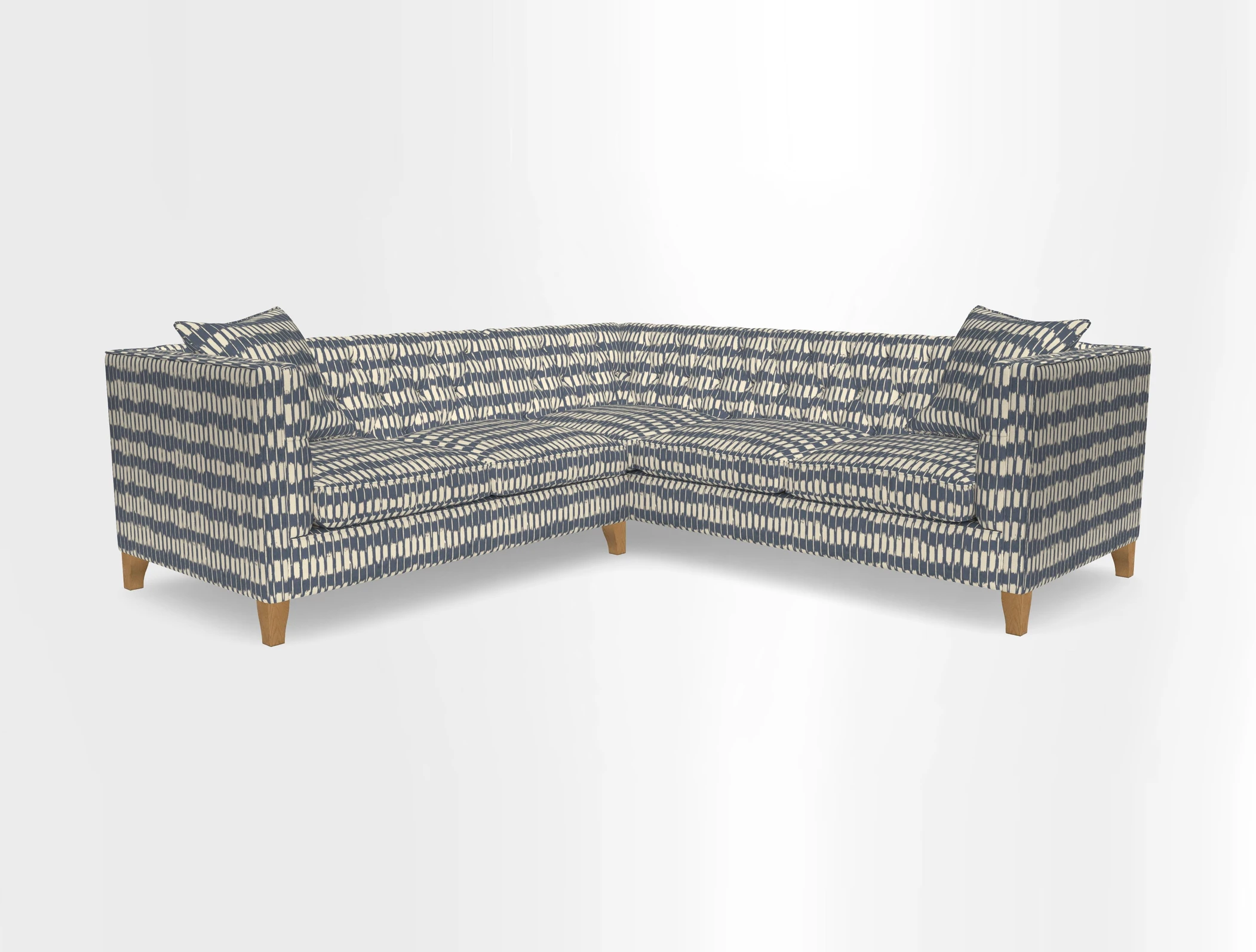 Haresfield Corner Sofa in Two Tone Plain Biscuit