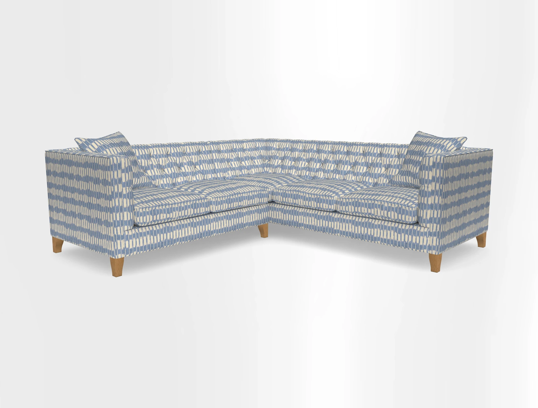 Haresfield Corner Sofa in Two Tone Plain Biscuit