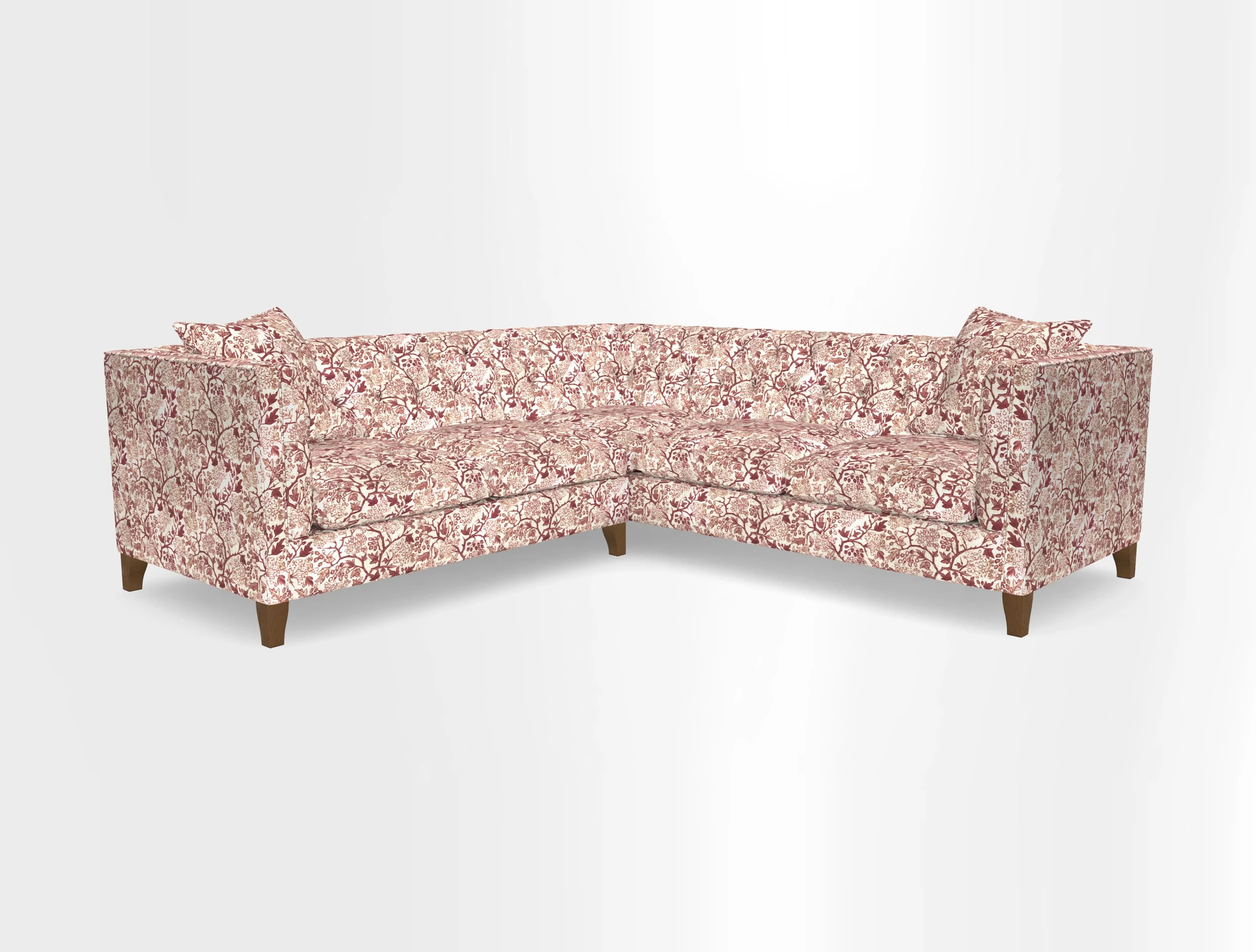 Haresfield Corner Sofa in Two Tone Plain Biscuit