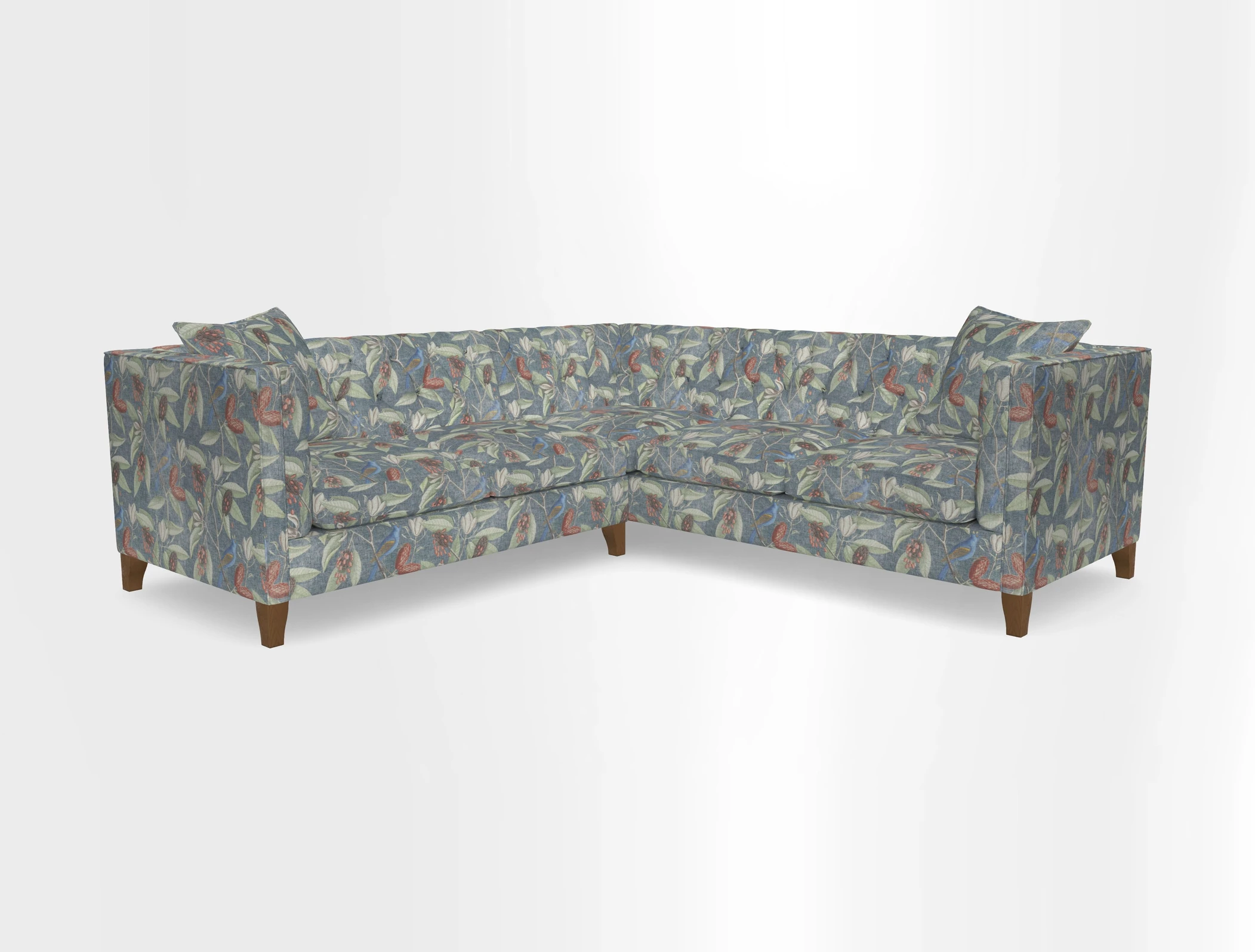Haresfield Corner Sofa in Two Tone Plain Biscuit