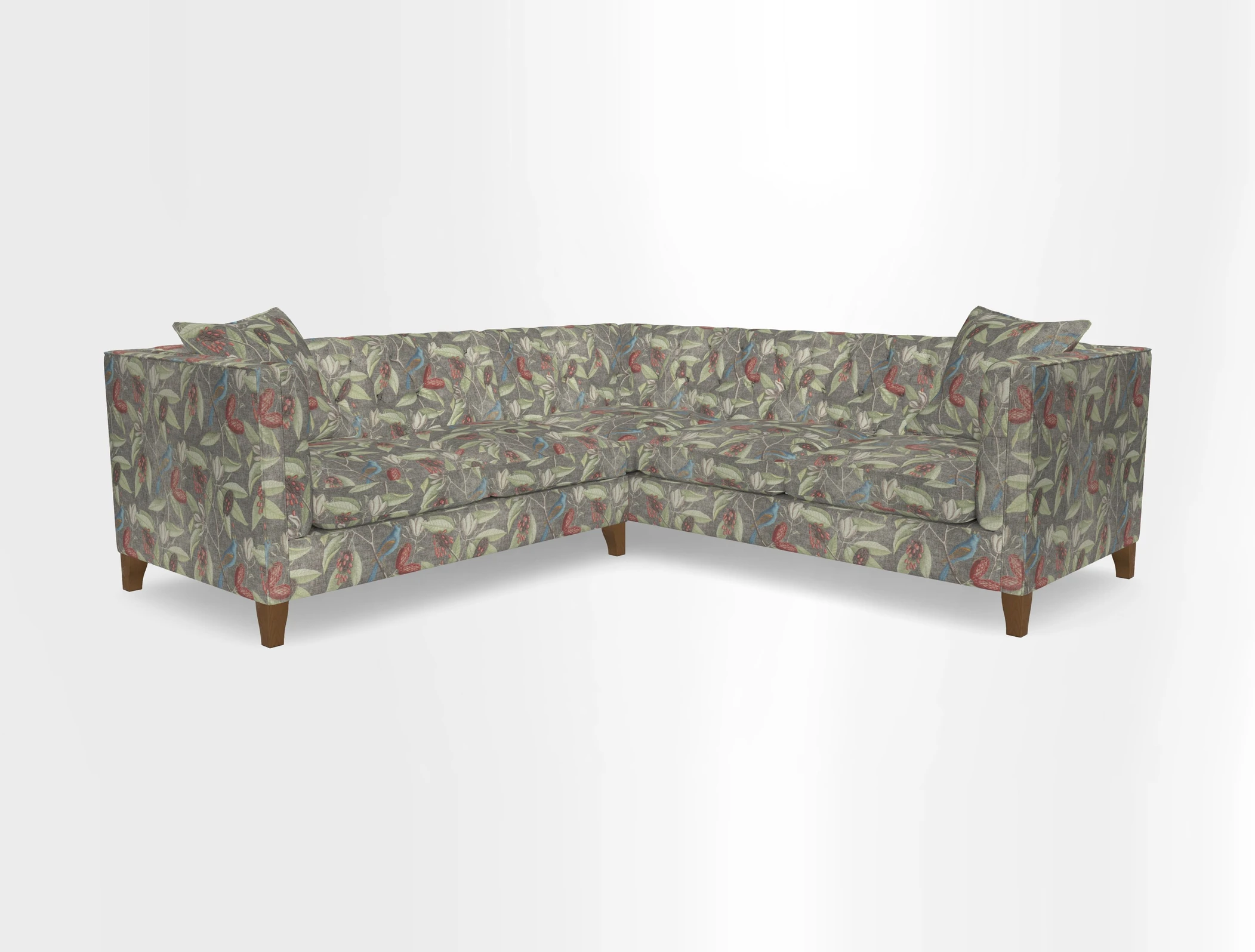 Haresfield Corner Sofa in Two Tone Plain Biscuit
