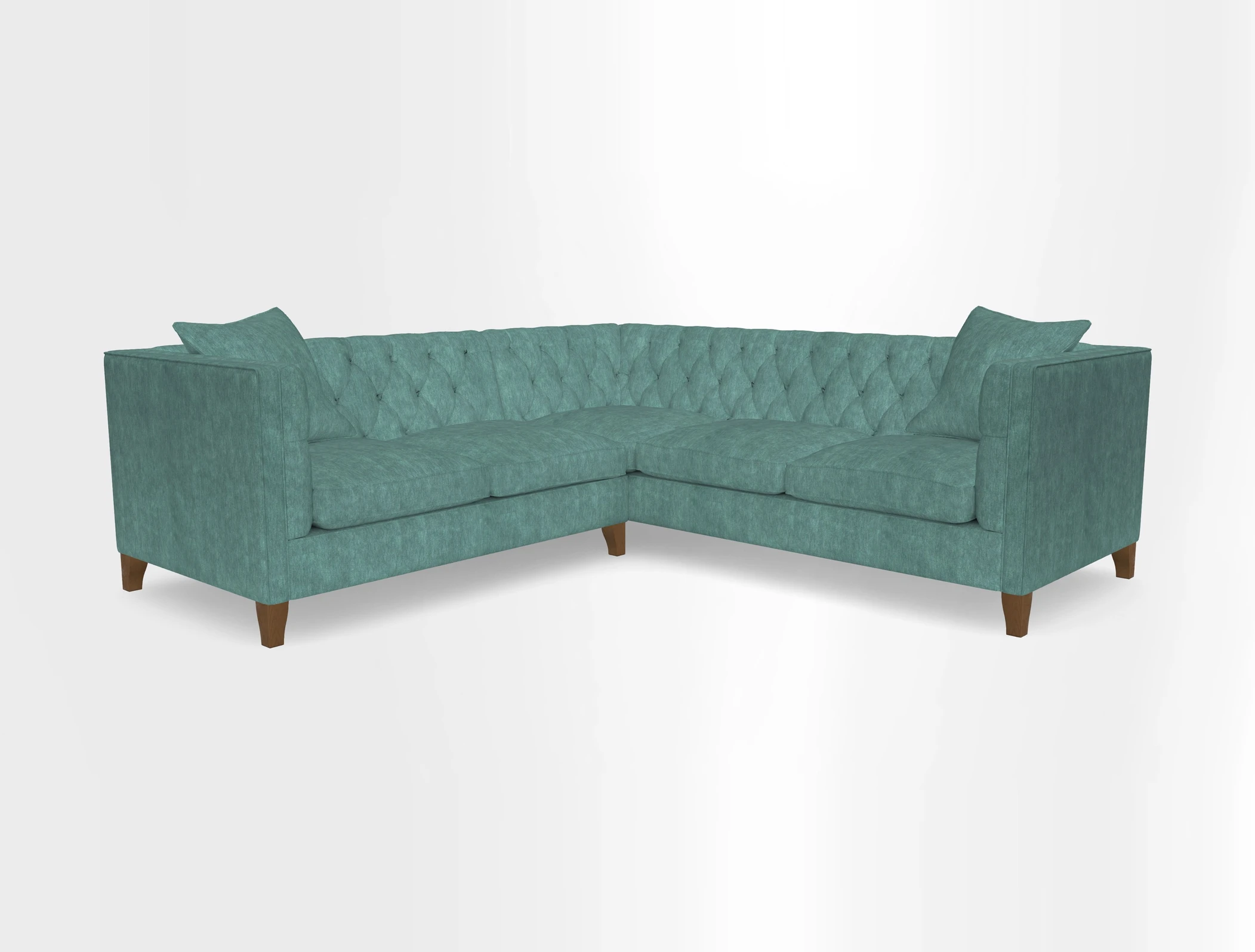 Haresfield Corner Sofa in Two Tone Plain Biscuit