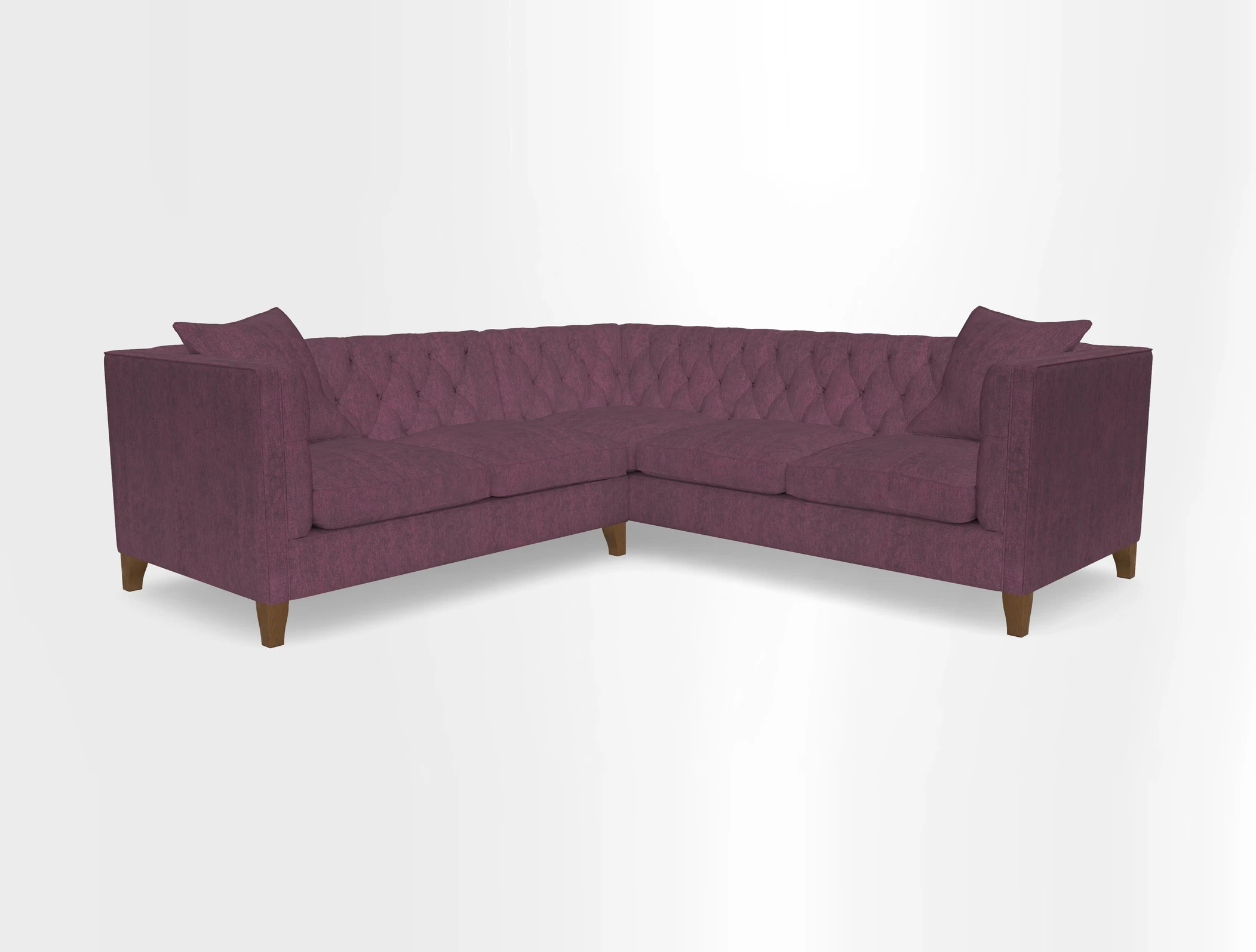 Haresfield Corner Sofa in Two Tone Plain Biscuit