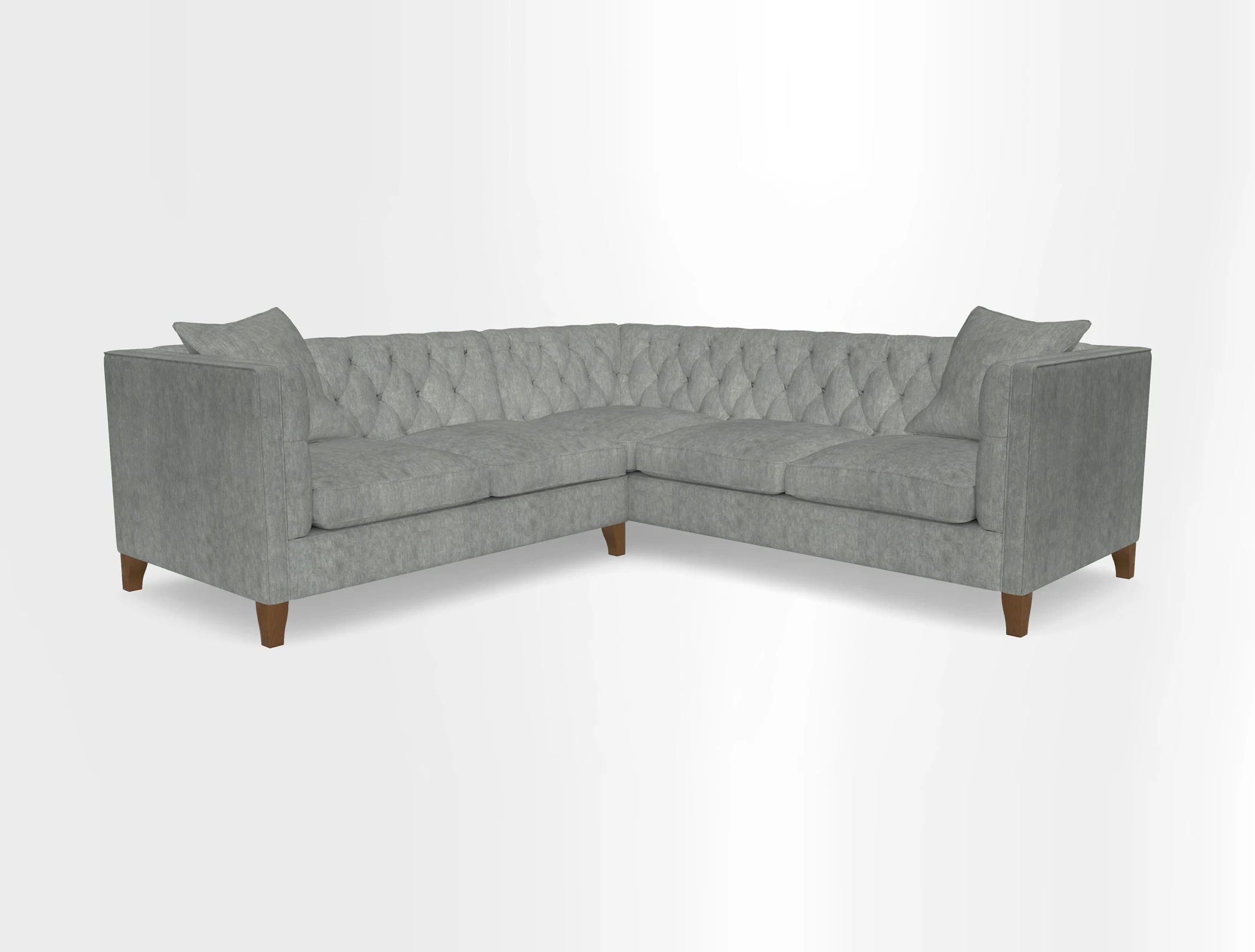 Haresfield Corner Sofa in Two Tone Plain Biscuit