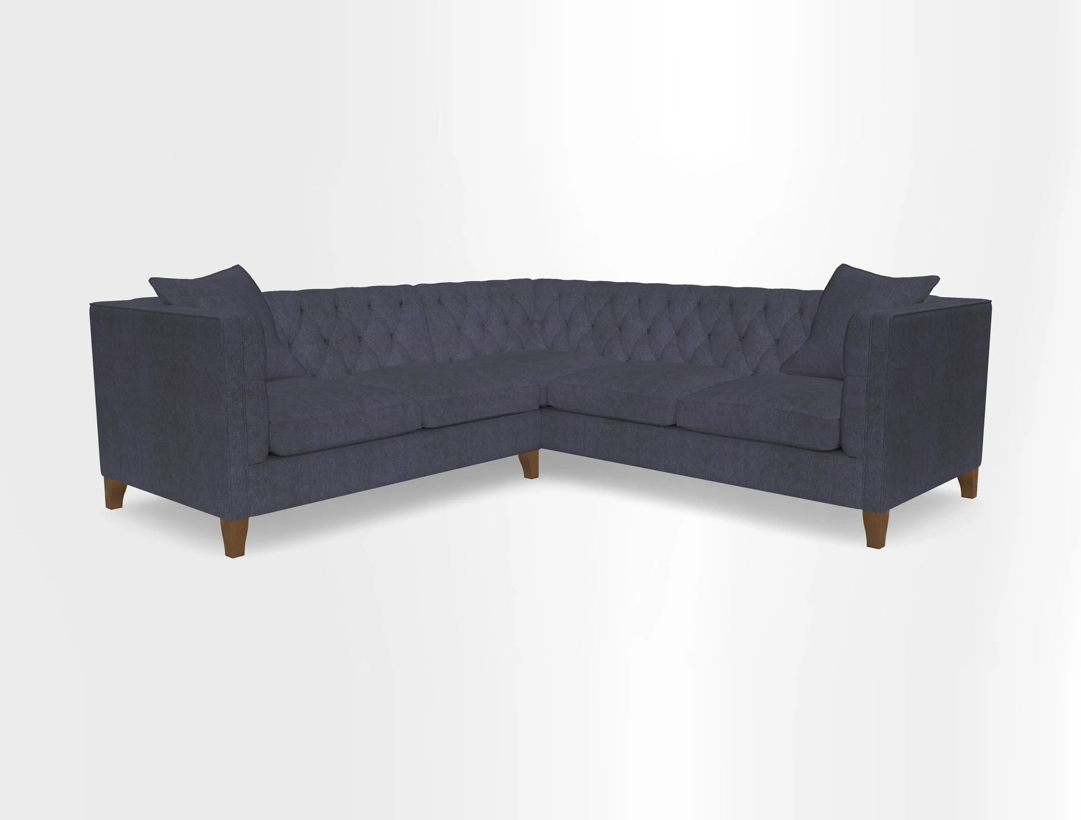 Haresfield Corner Sofa in Two Tone Plain Biscuit