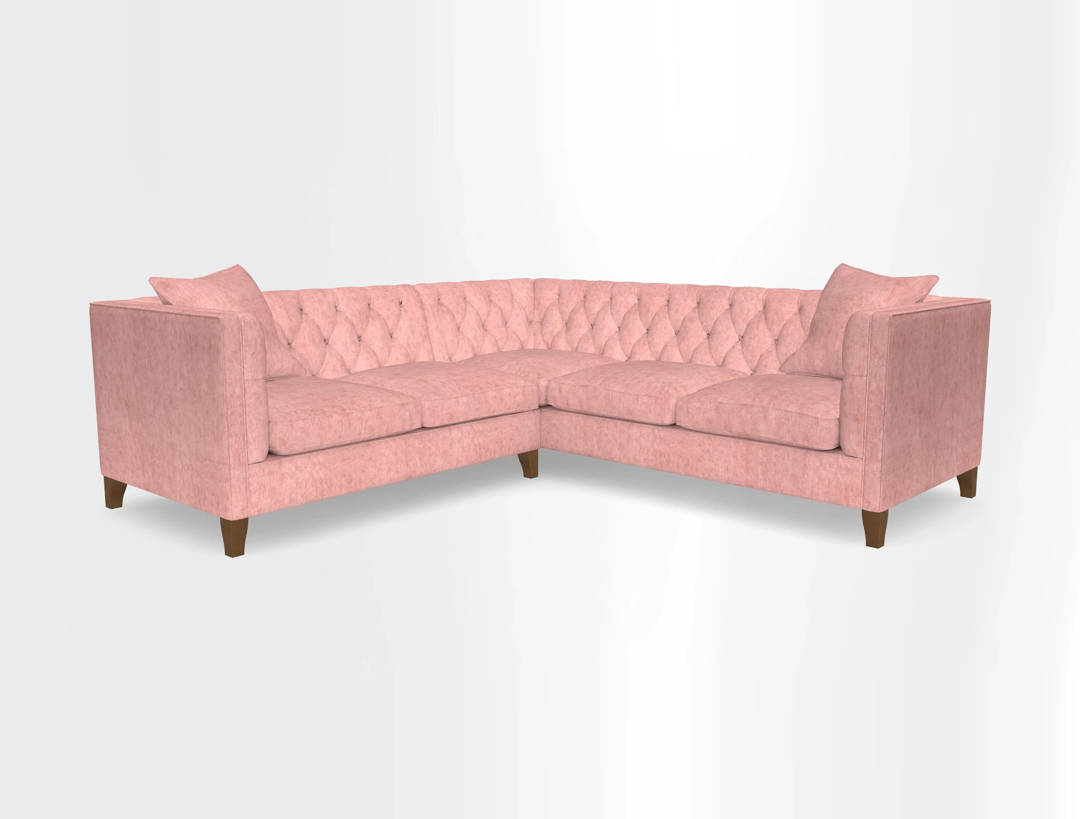 Haresfield Corner Sofa in Two Tone Plain Biscuit